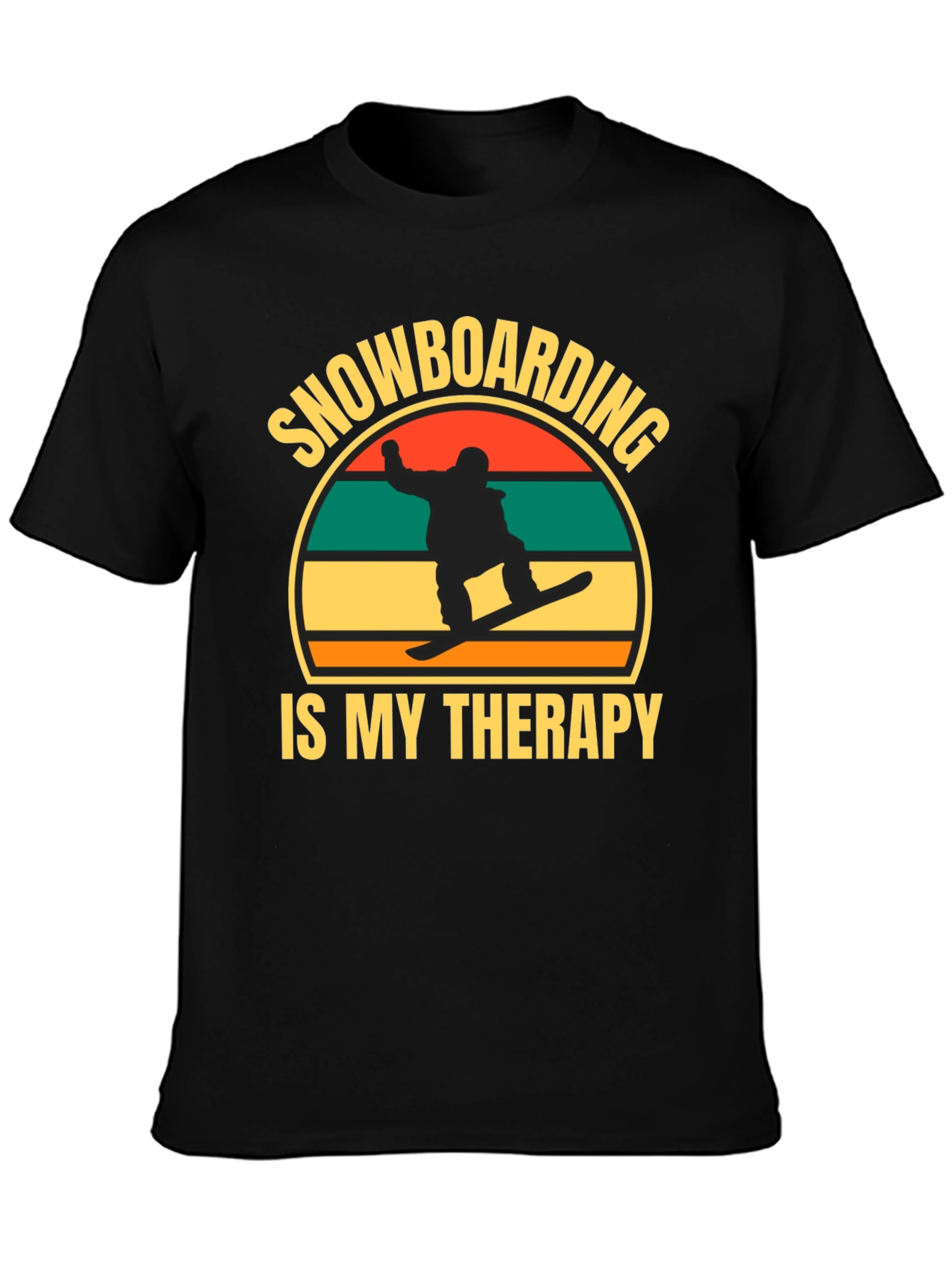 Snowboarding is My Therapy Graphic T-Shirt