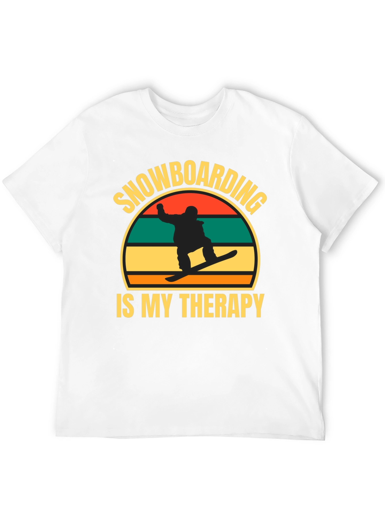 Snowboarding is My Therapy Graphic T-Shirt