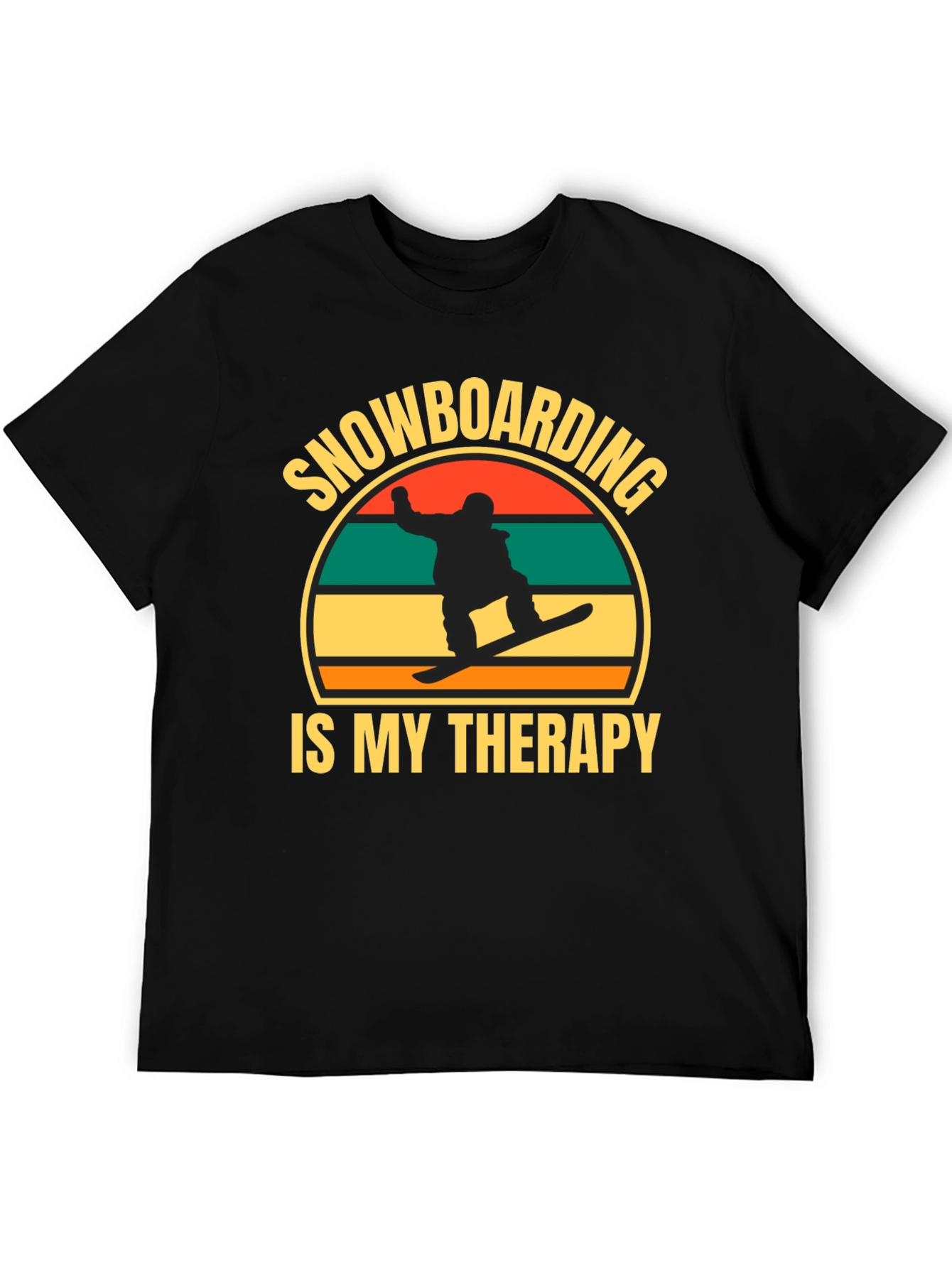 Snowboarding is My Therapy Graphic T-Shirt