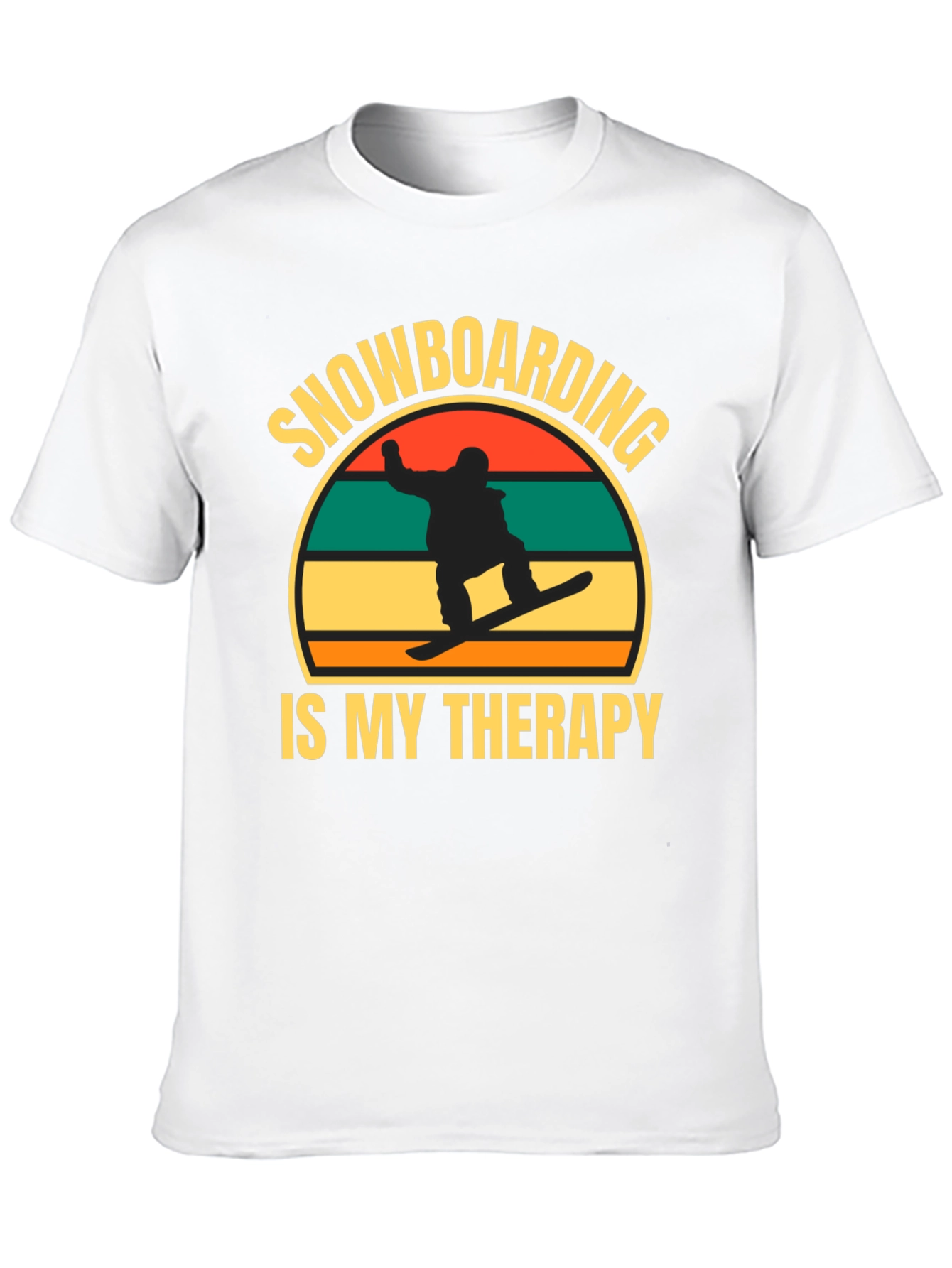 Snowboarding is My Therapy Graphic T-Shirt