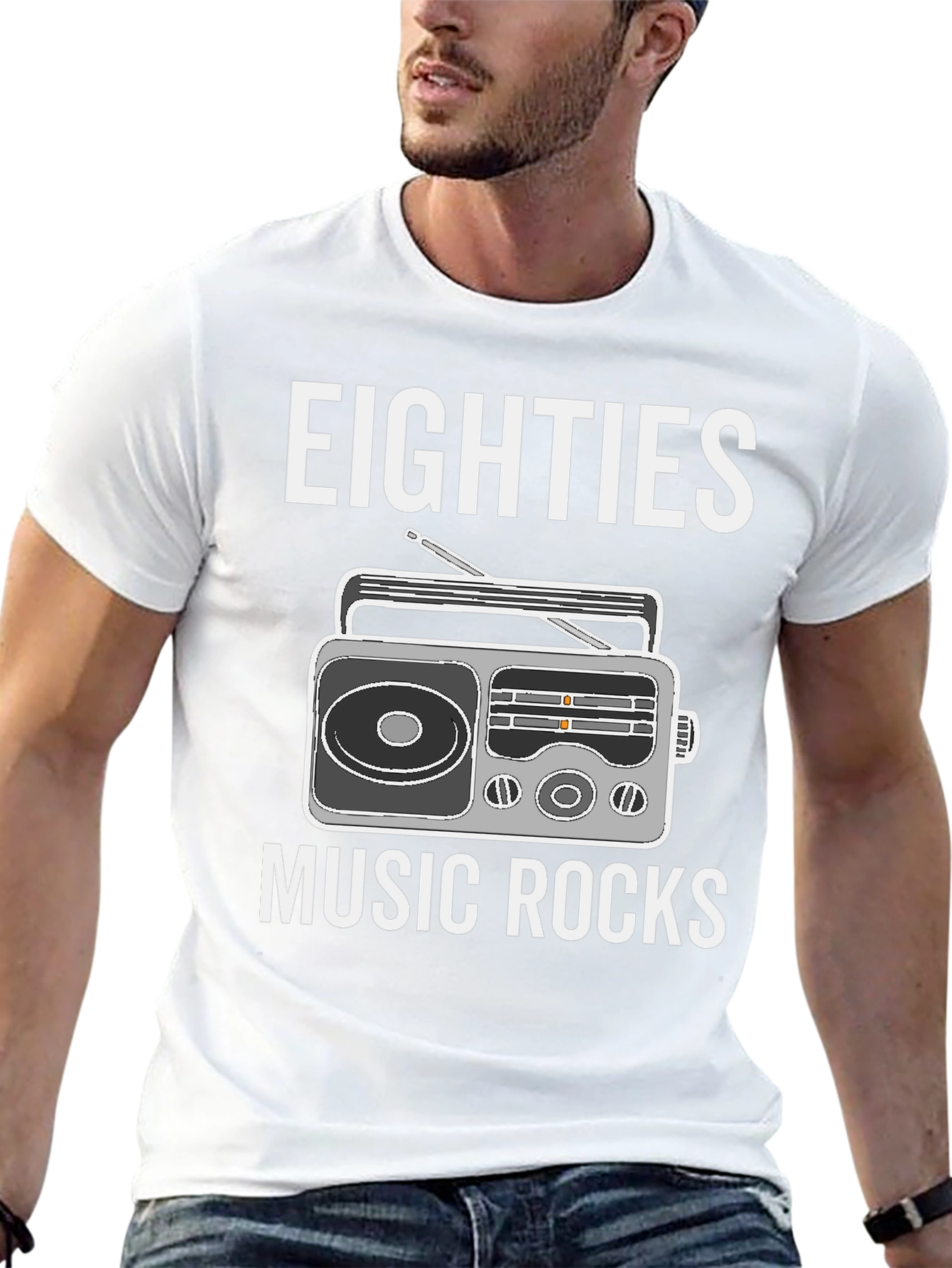 Eighties Music Rocks Graphic T-Shirt