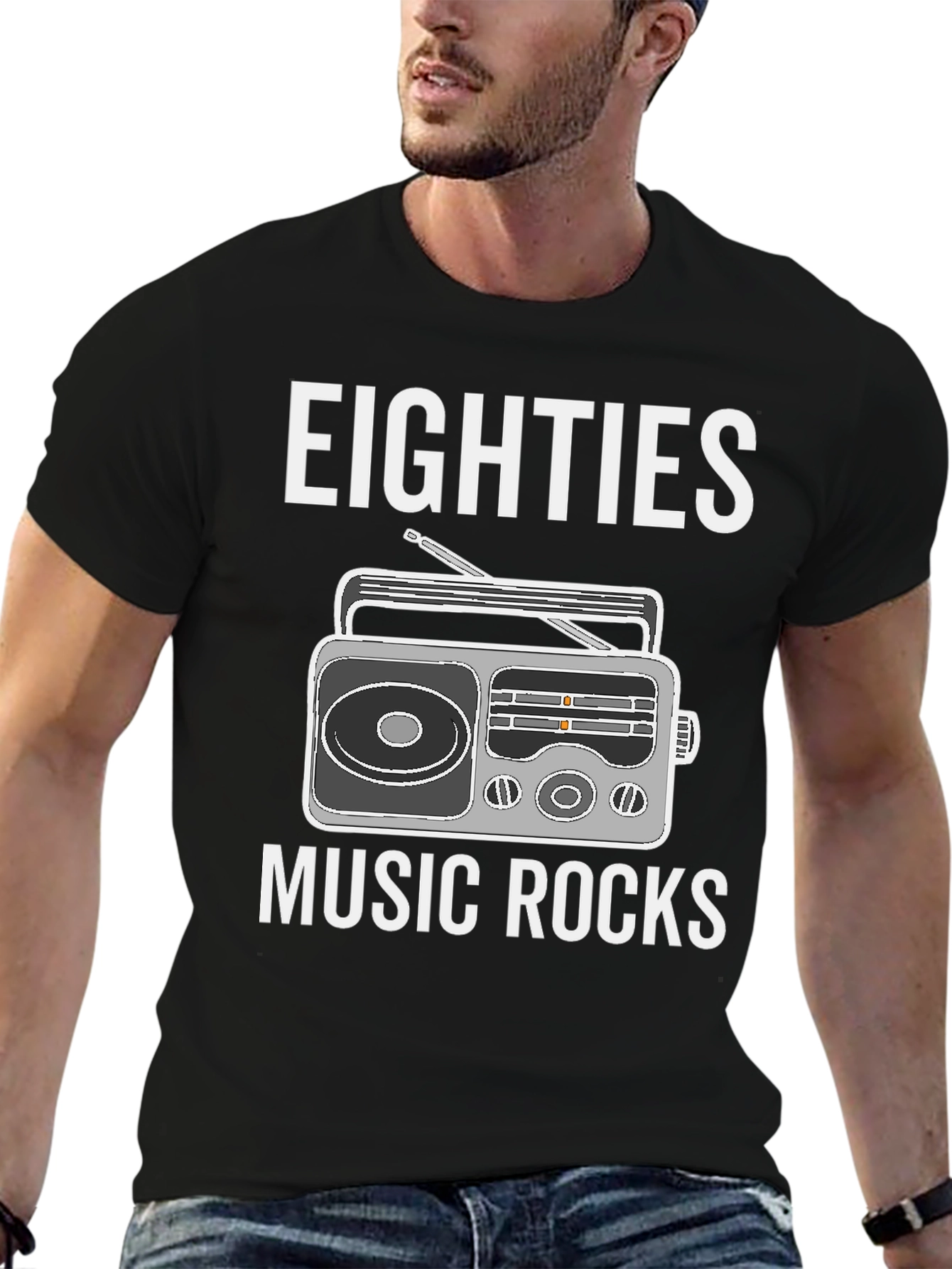 Eighties Music Rocks Graphic T-Shirt