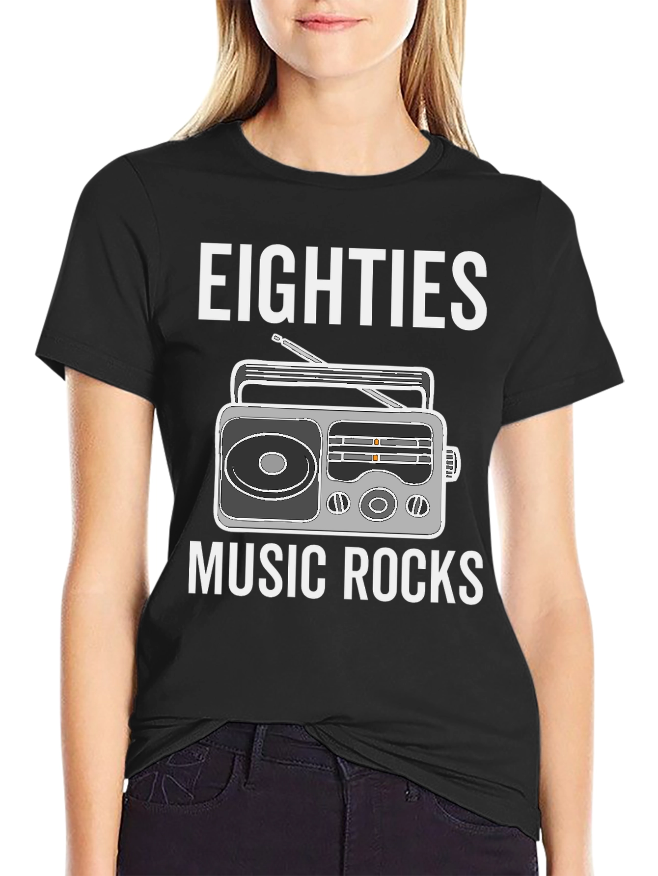 Eighties Music Rocks Graphic T-Shirt