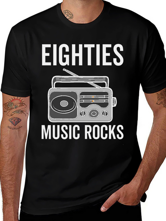Eighties Music Rocks Graphic T-Shirt