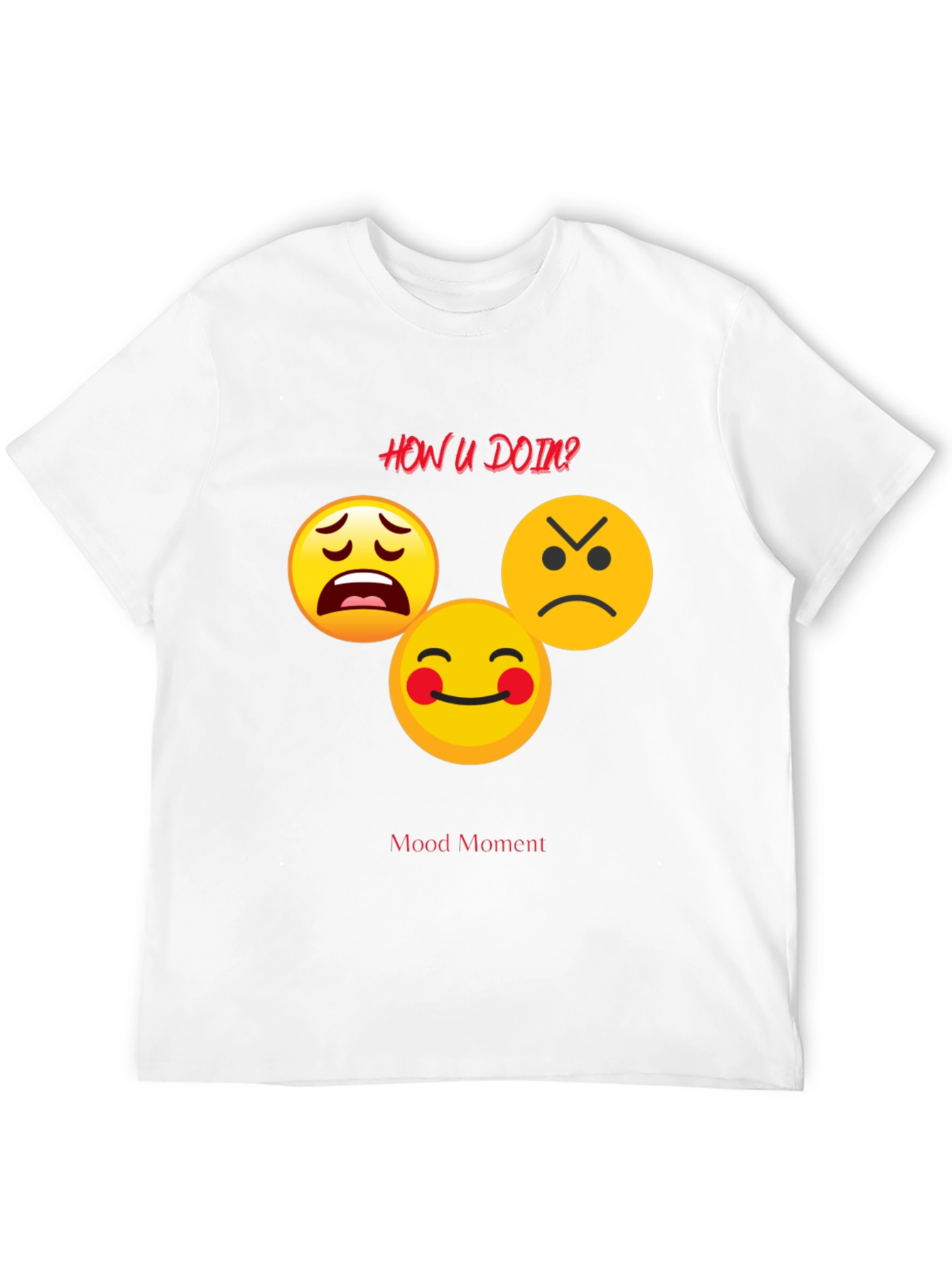 Mood Moment Emoji Graphic Black T-Shirt