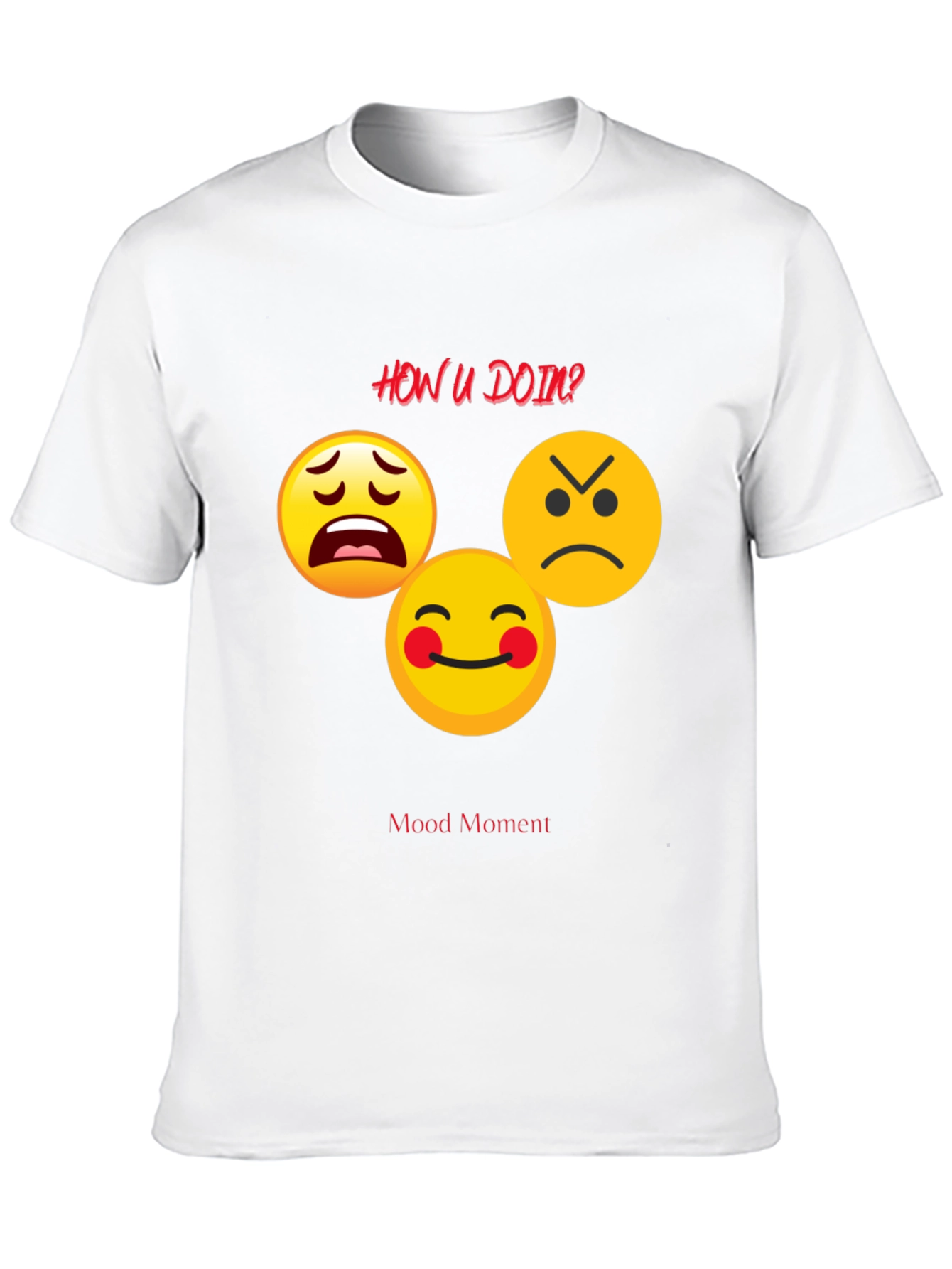 Mood Moment Emoji Graphic Black T-Shirt