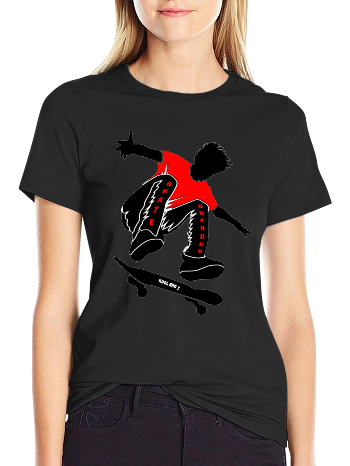 Skateboarder Graphic T-Shirt - Kool Bro Design