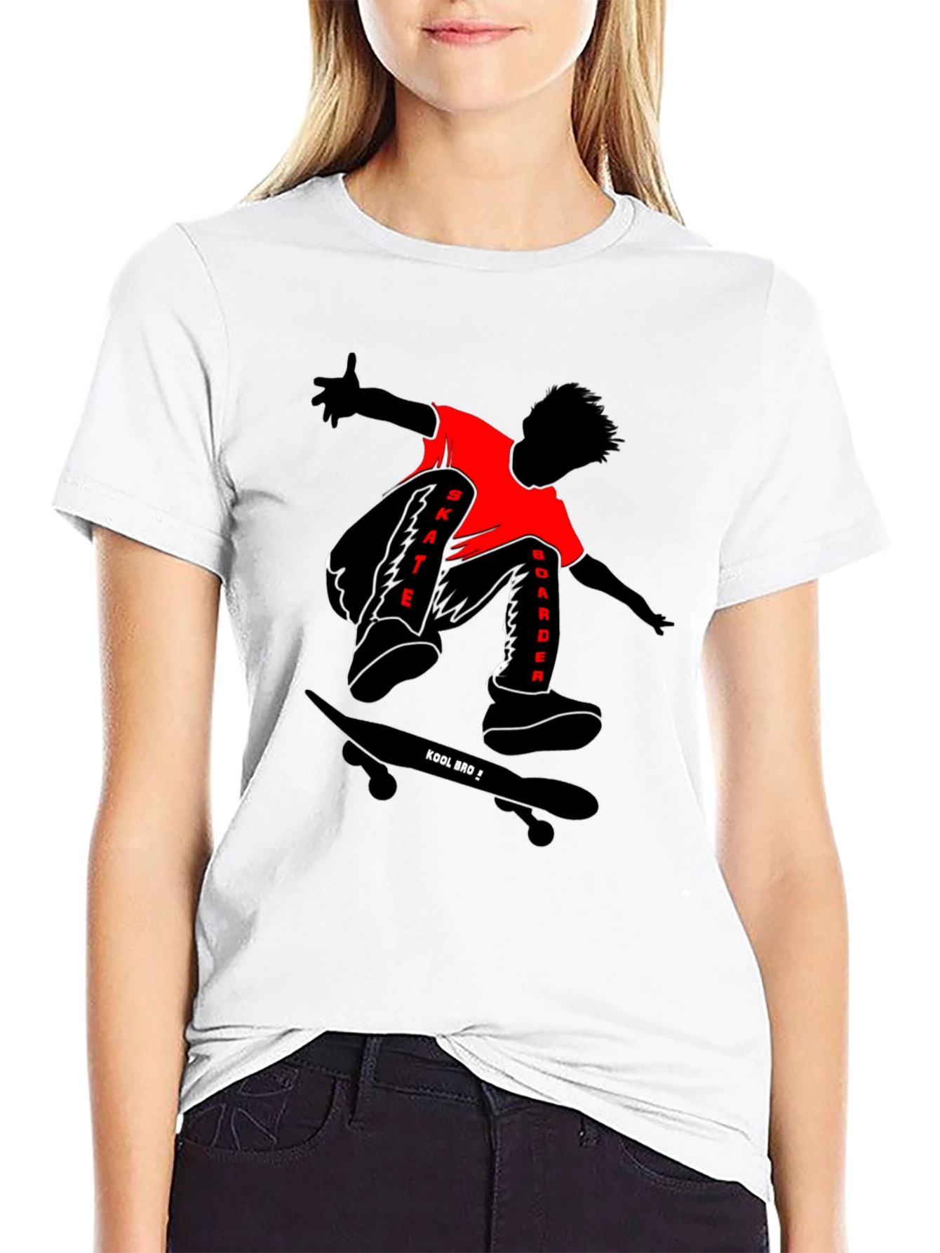 Skateboarder Graphic T-Shirt - Kool Bro Design