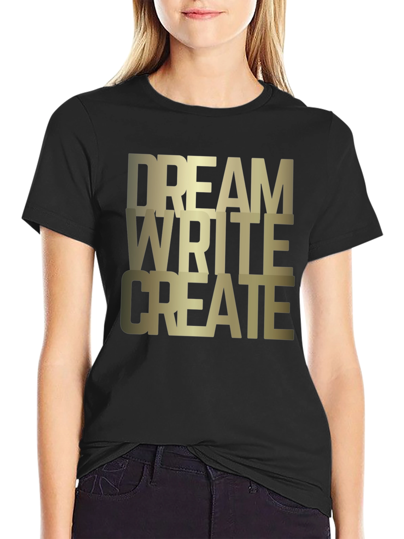 Dream Write Create Graphic Tee - Black