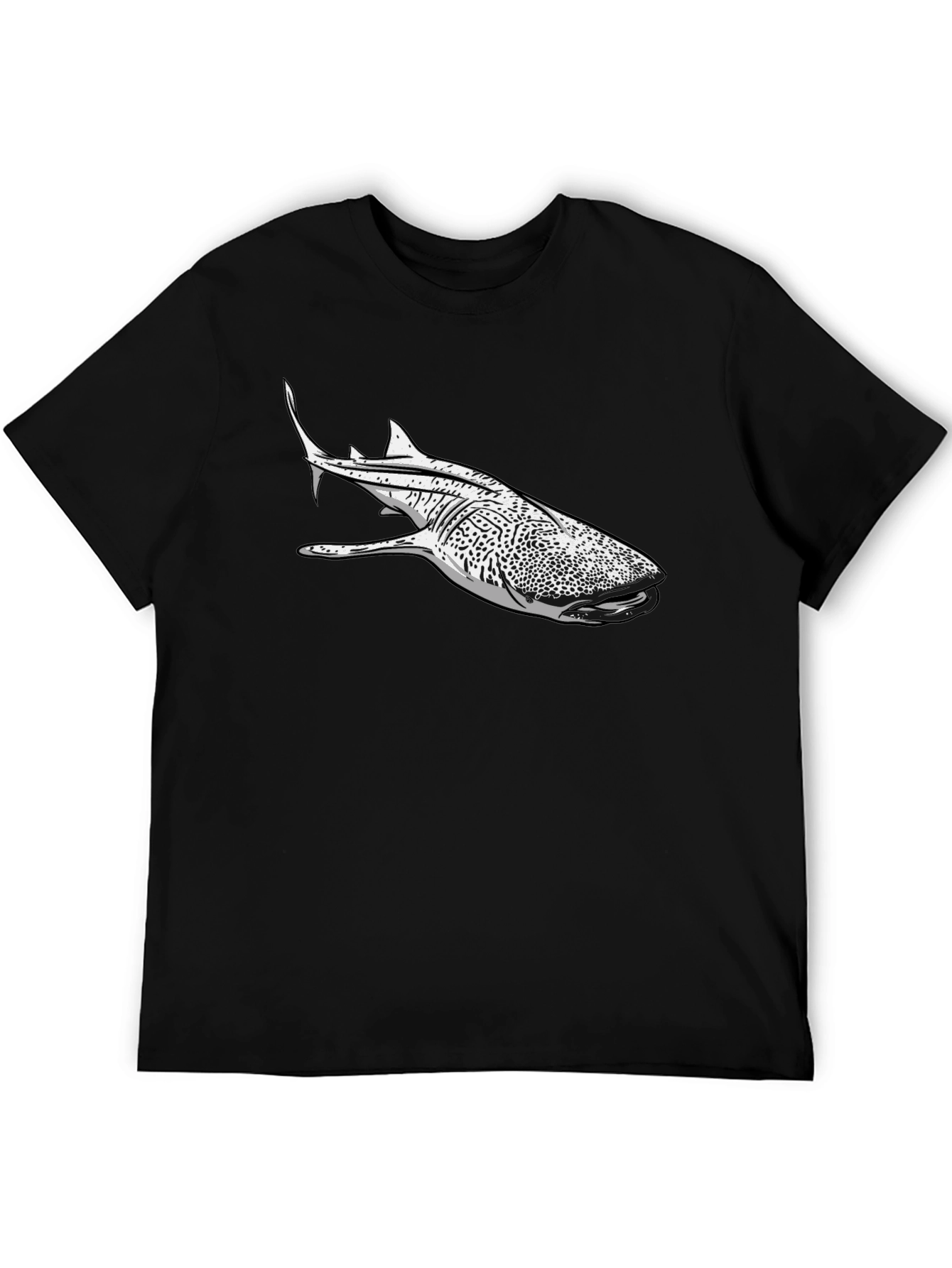 Whale Shark Graphic Tee - Black Casual T-Shirt