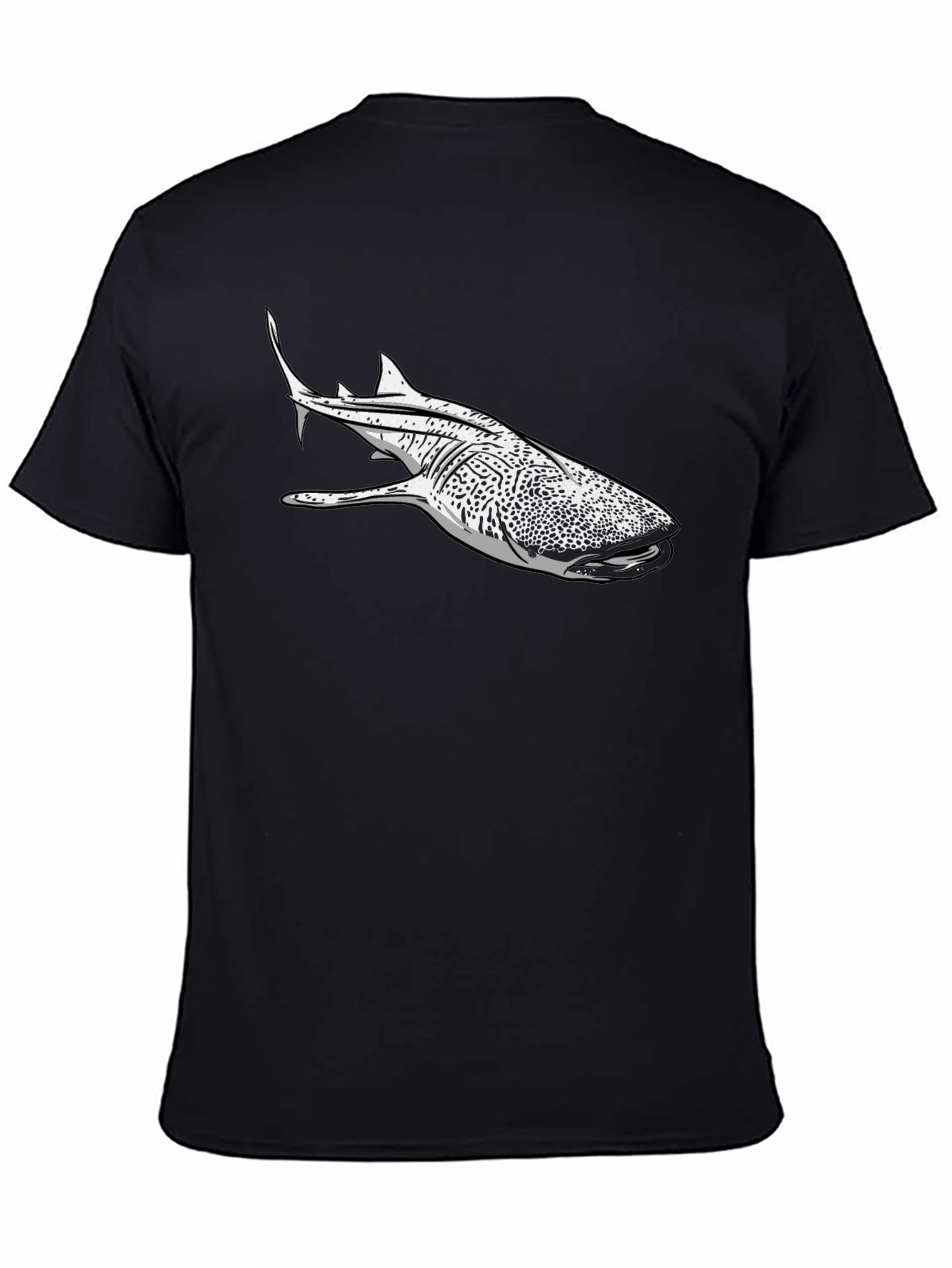 Whale Shark Graphic Tee - Black Casual T-Shirt