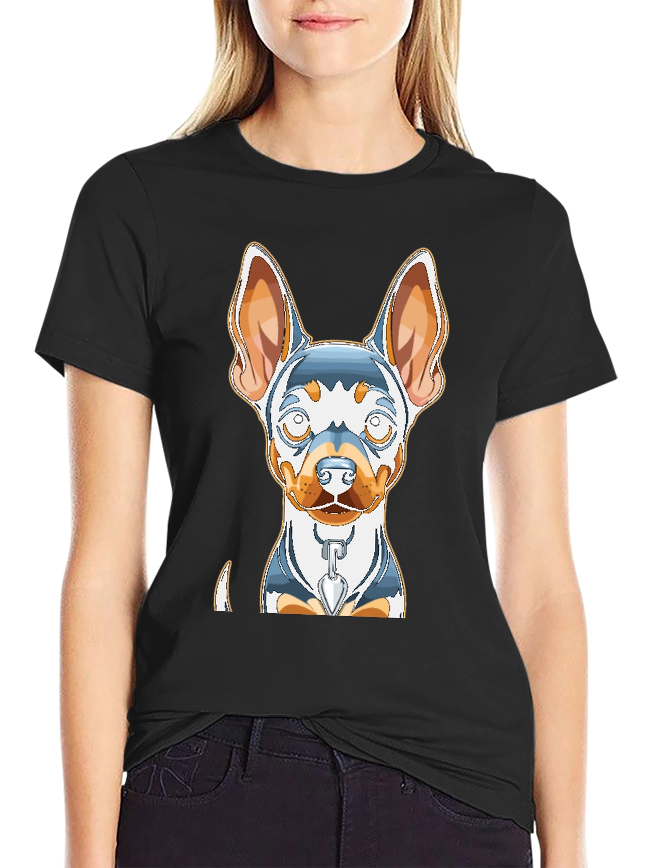 Dog Graphic Print Tee