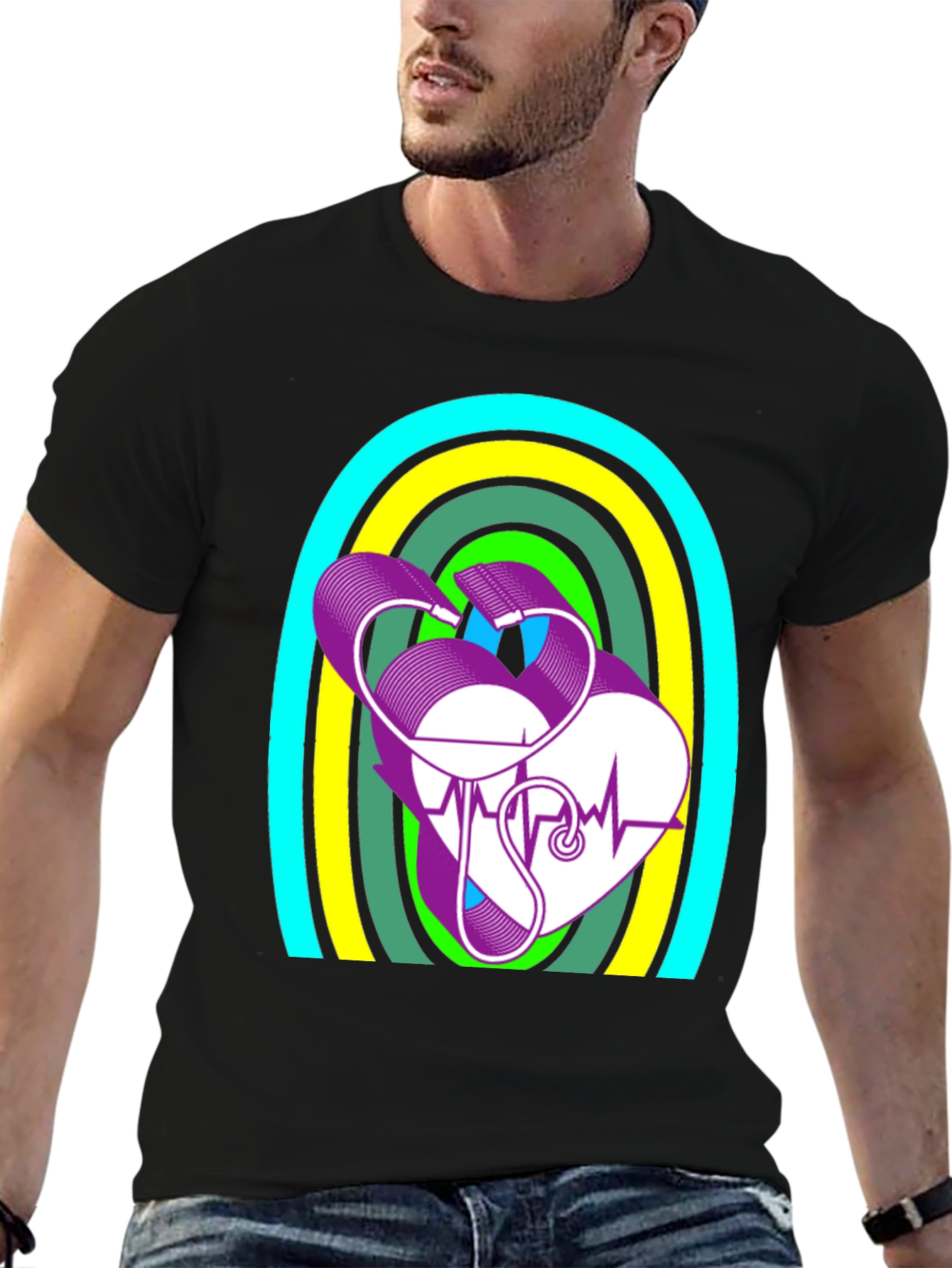 Heartbeat Stethoscope Graphic Tee