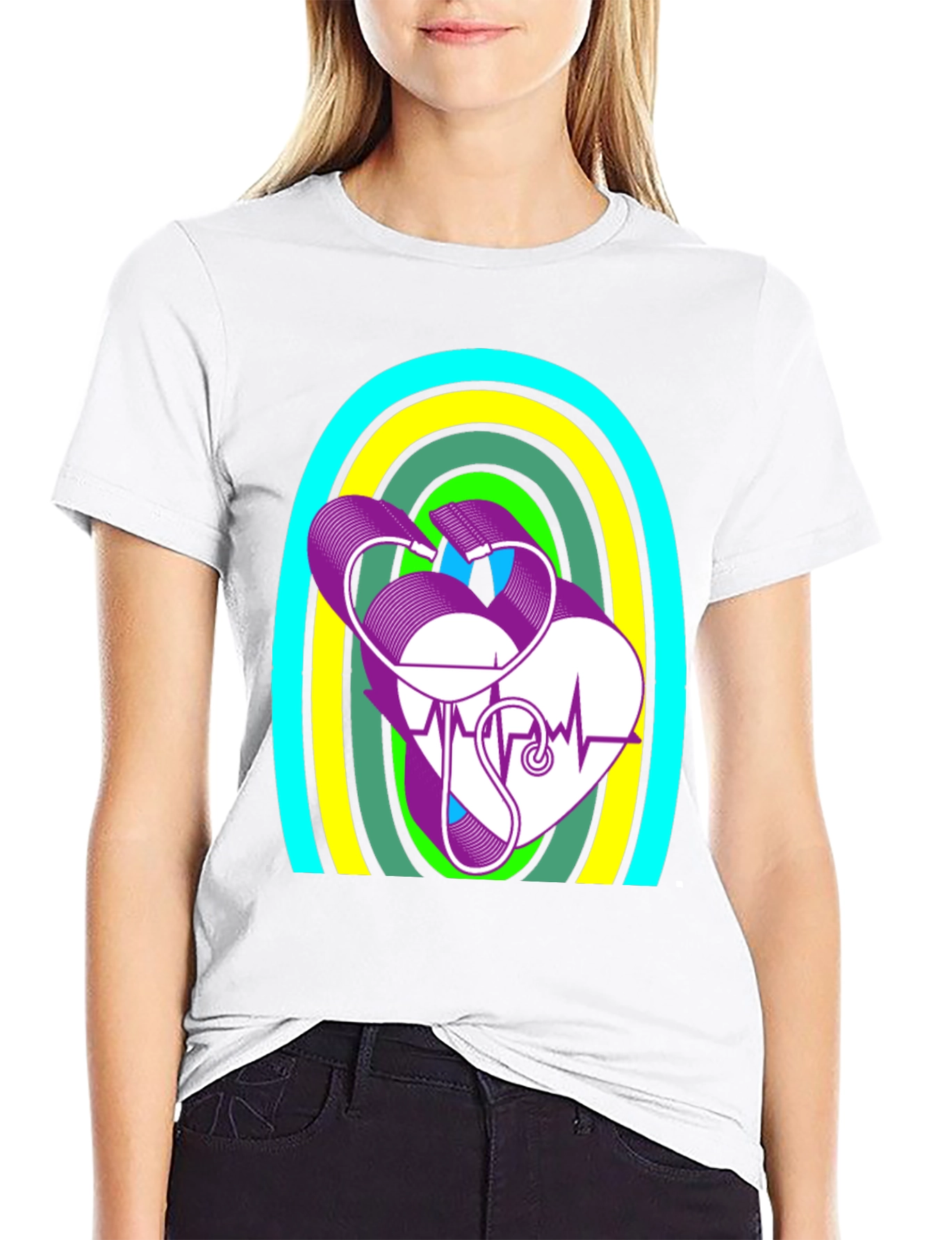 Heartbeat Stethoscope Graphic Tee