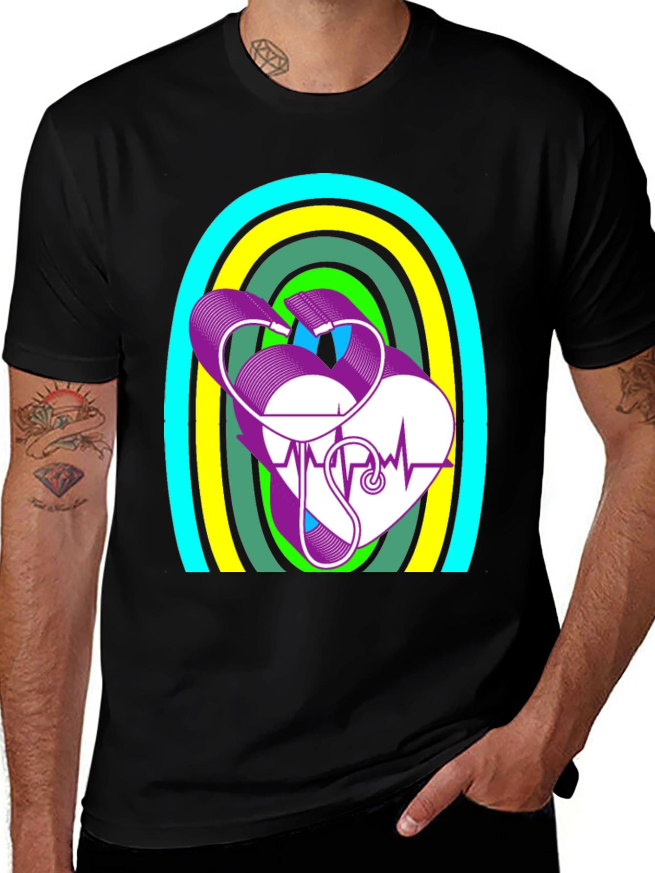 Heartbeat Stethoscope Graphic Tee