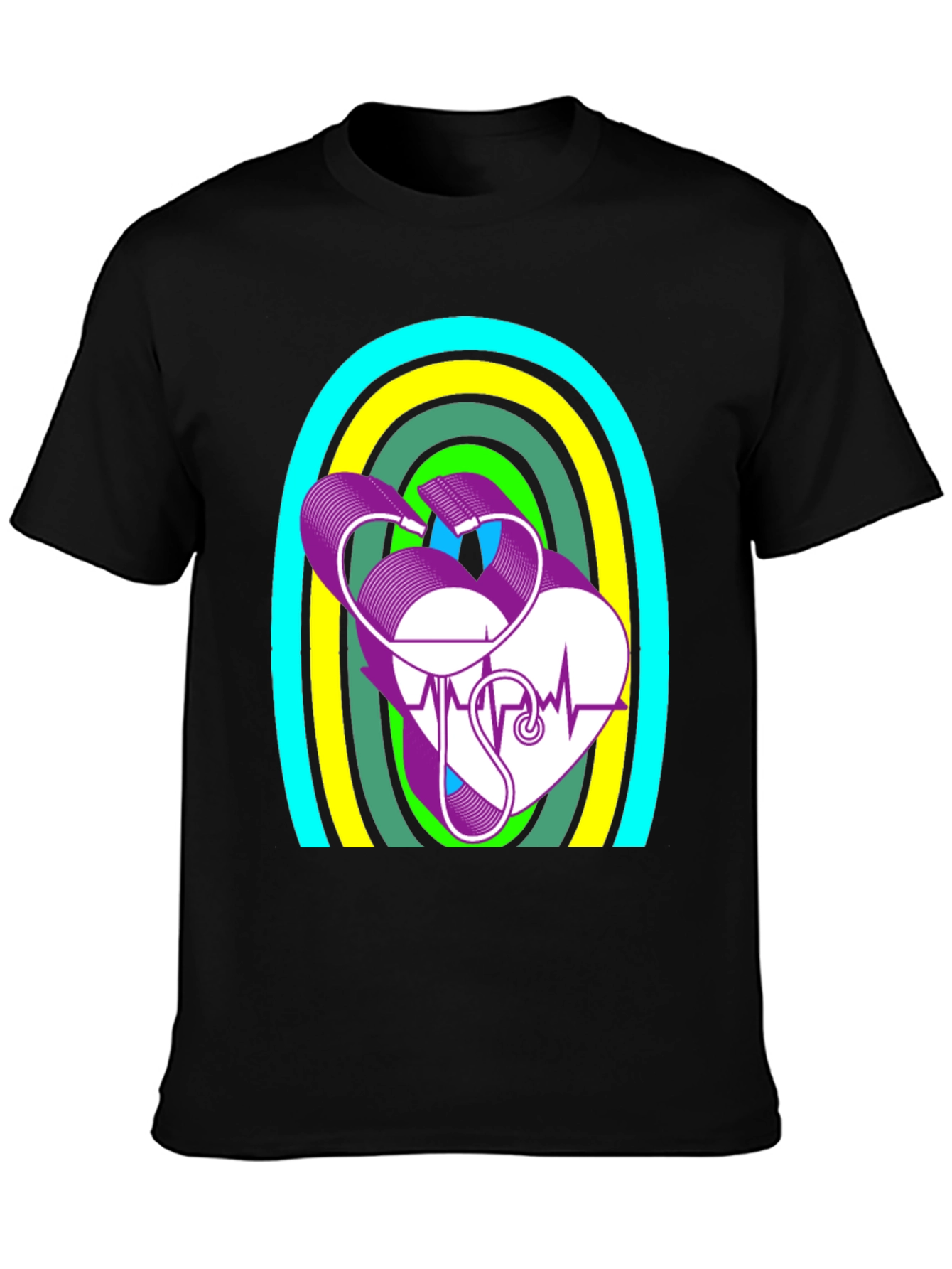 Heartbeat Stethoscope Graphic Tee