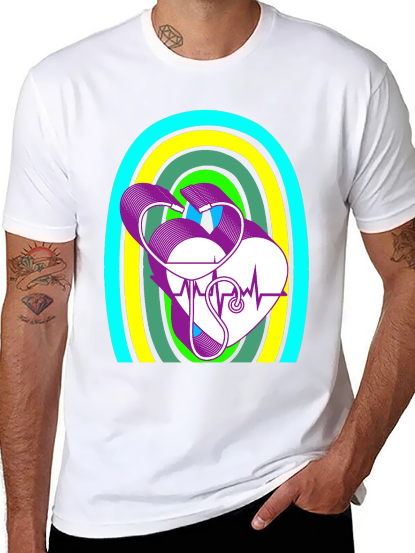 Heartbeat Stethoscope Graphic Tee