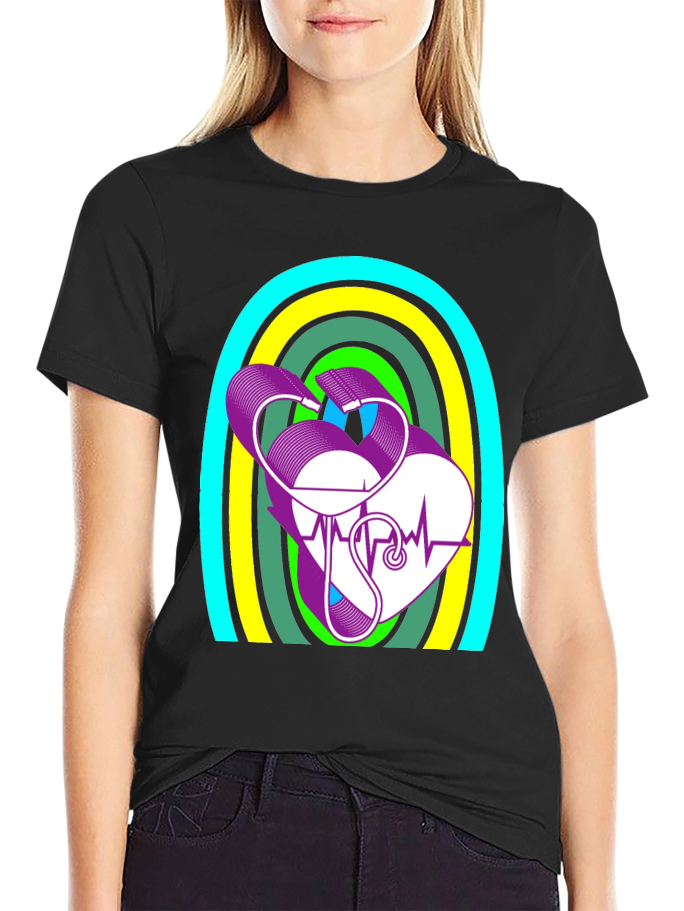 Heartbeat Stethoscope Graphic Tee
