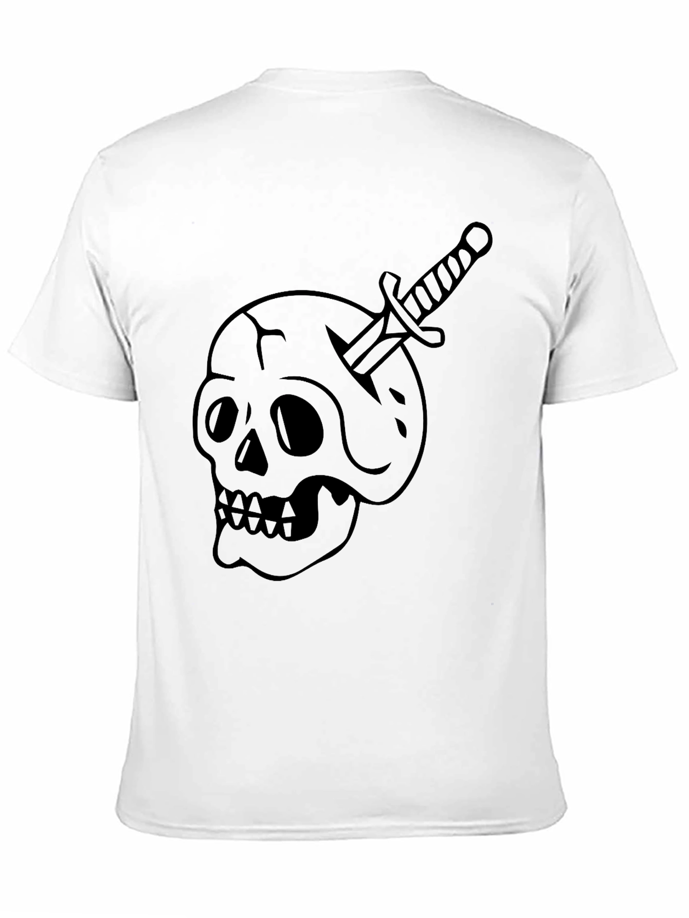 Skull & Dagger Graphic Tee - Bold Black T-Shirt