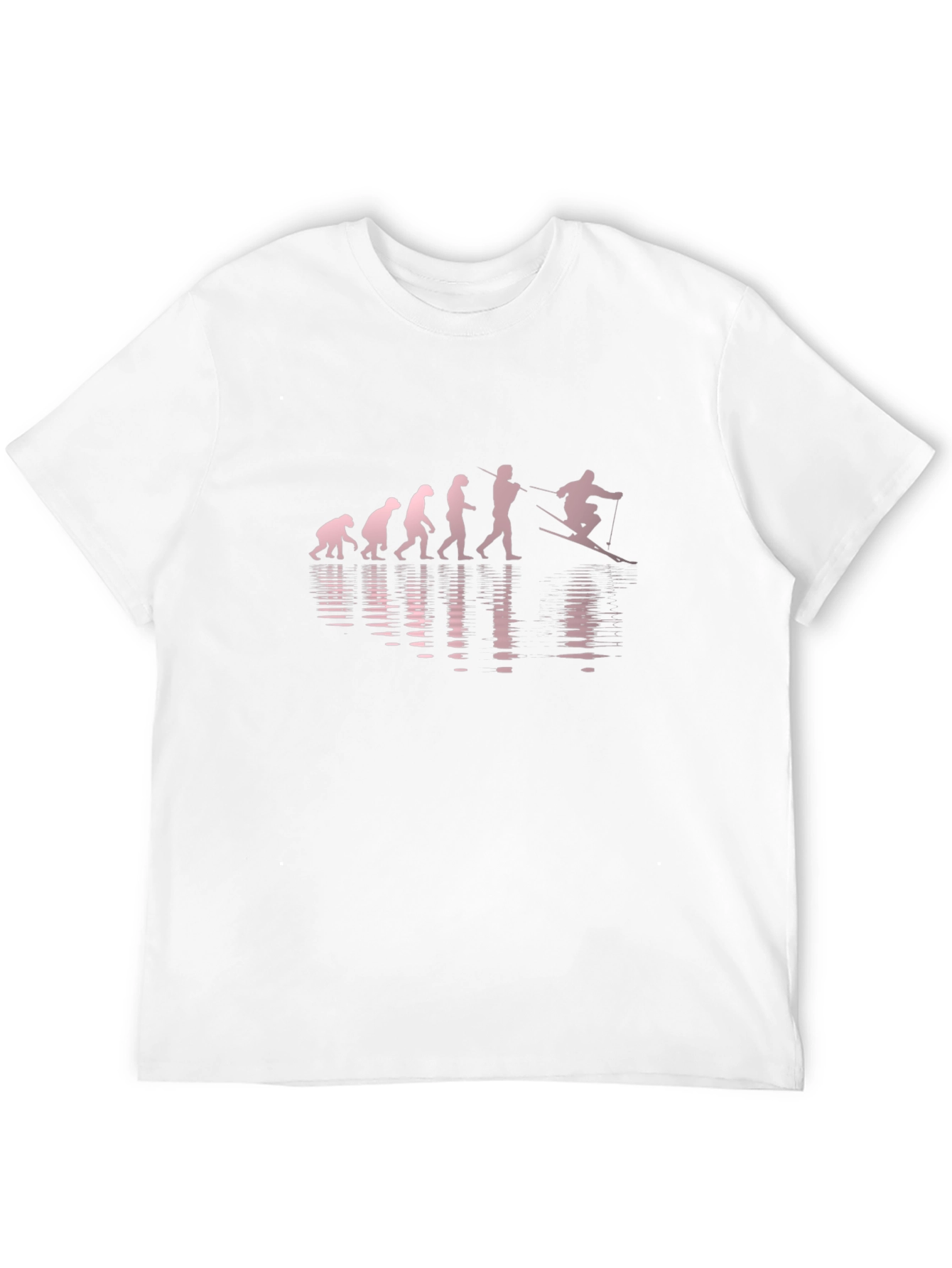 Evolution of Skiing Black T-Shirt