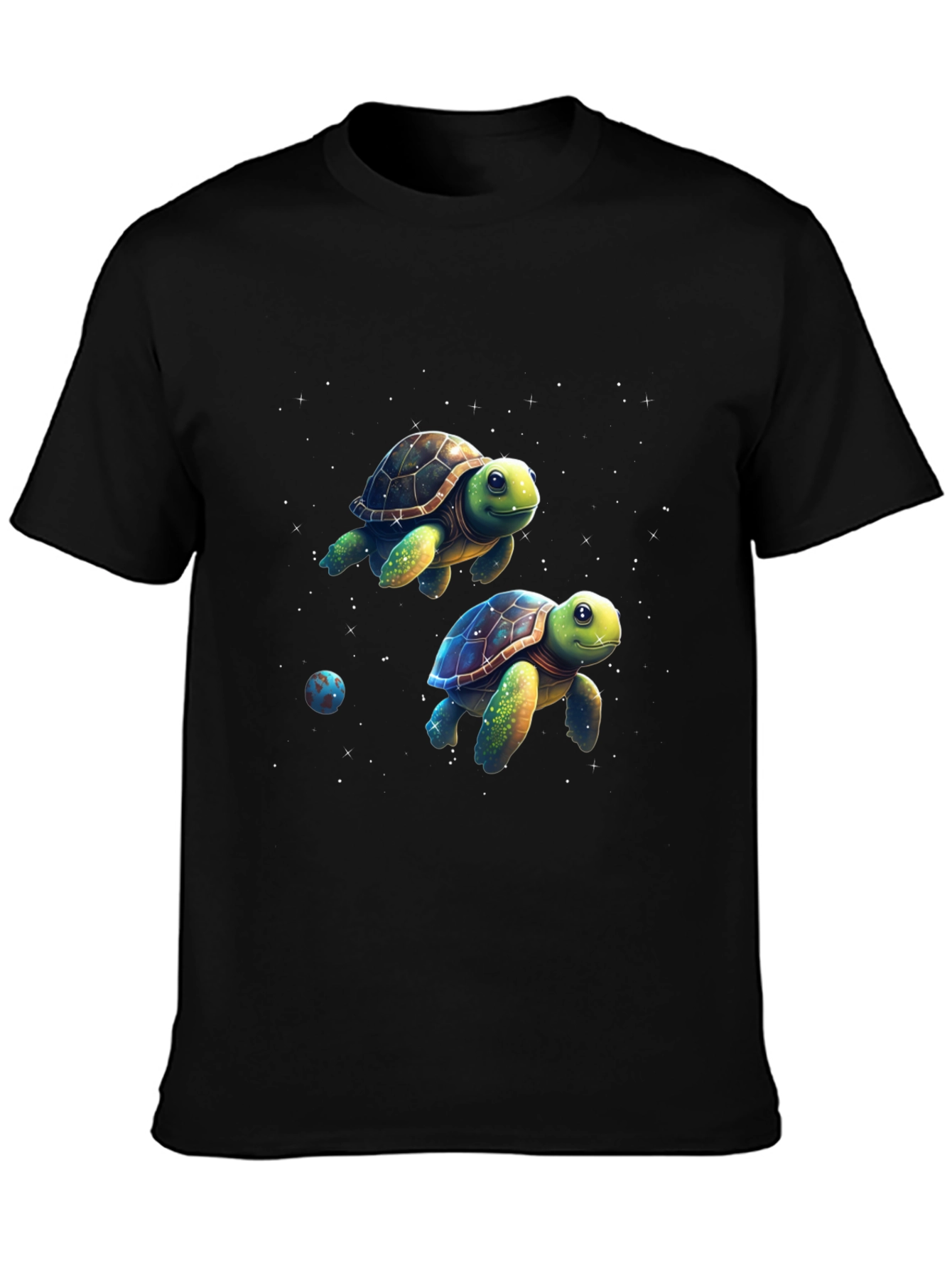 Cosmic Turtle Graphic Tee - Black