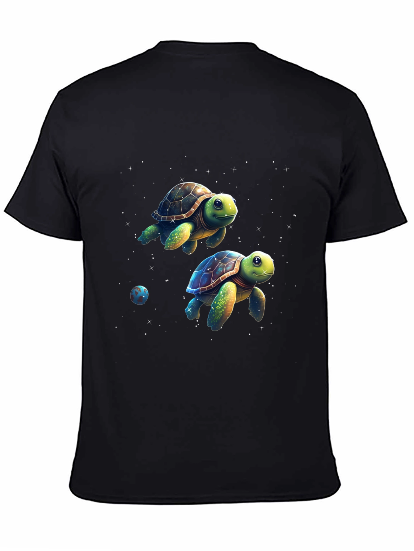 Cosmic Turtle Graphic Tee - Black