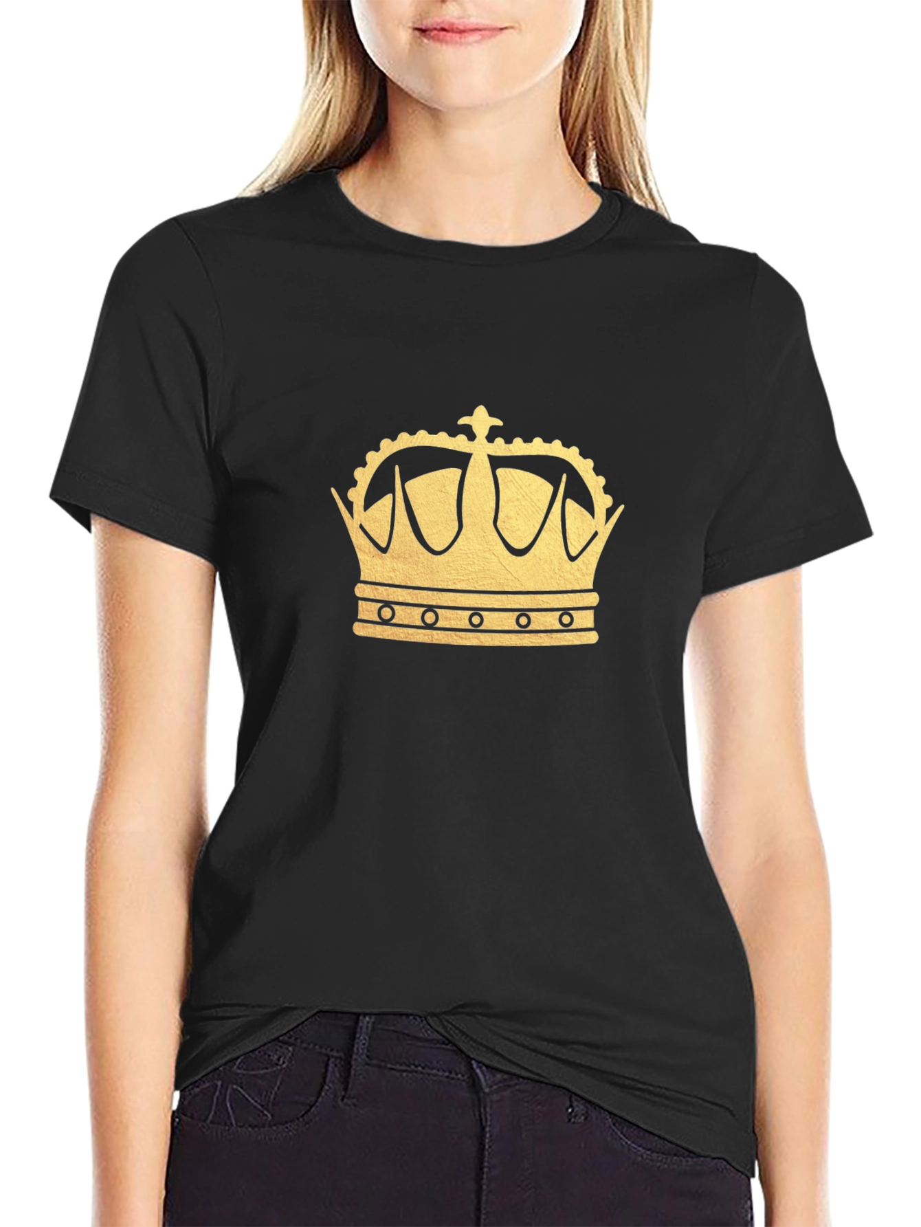 Gold Crown Graphic Black T-Shirt
