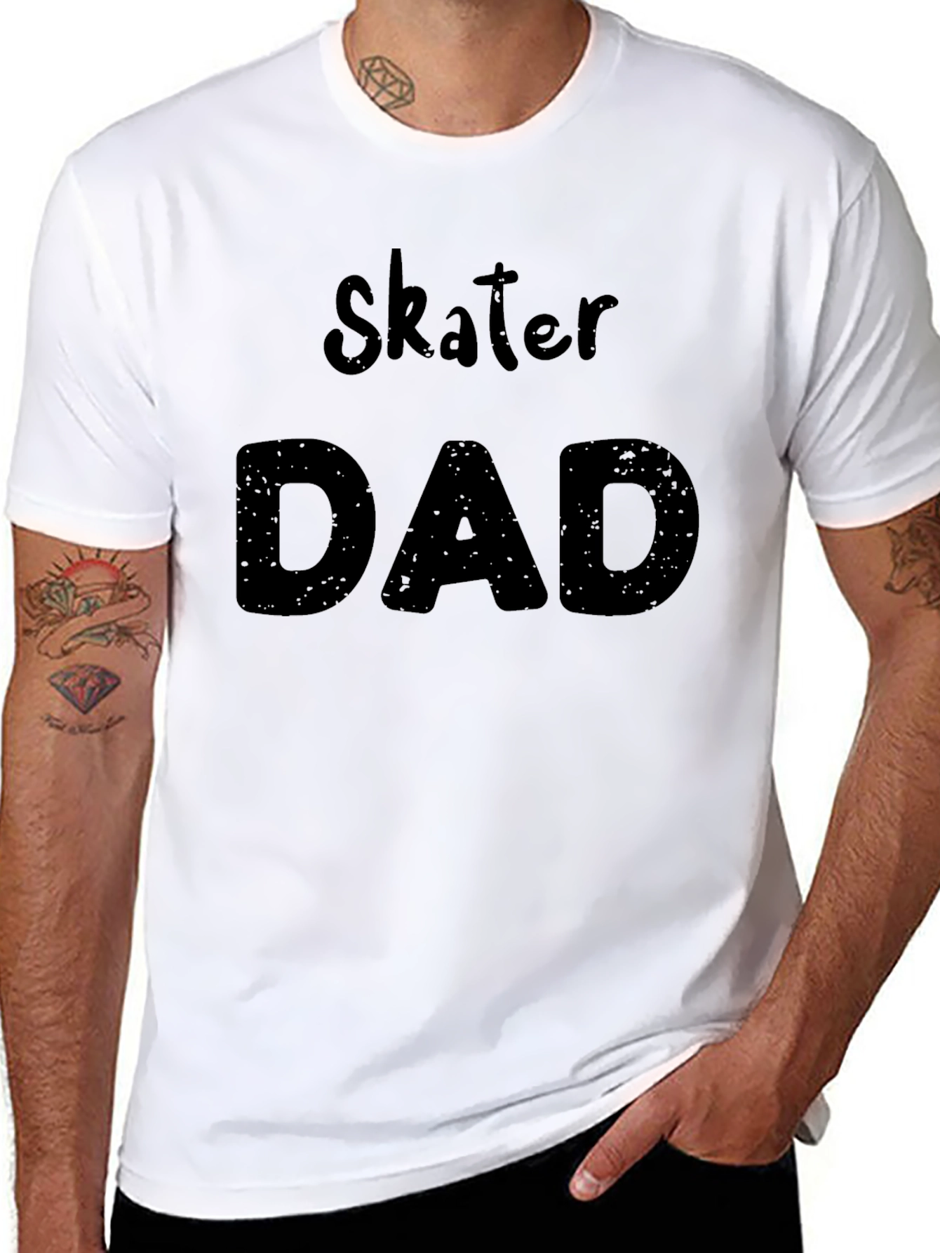 Skater Dad Graphic T-Shirt - Black