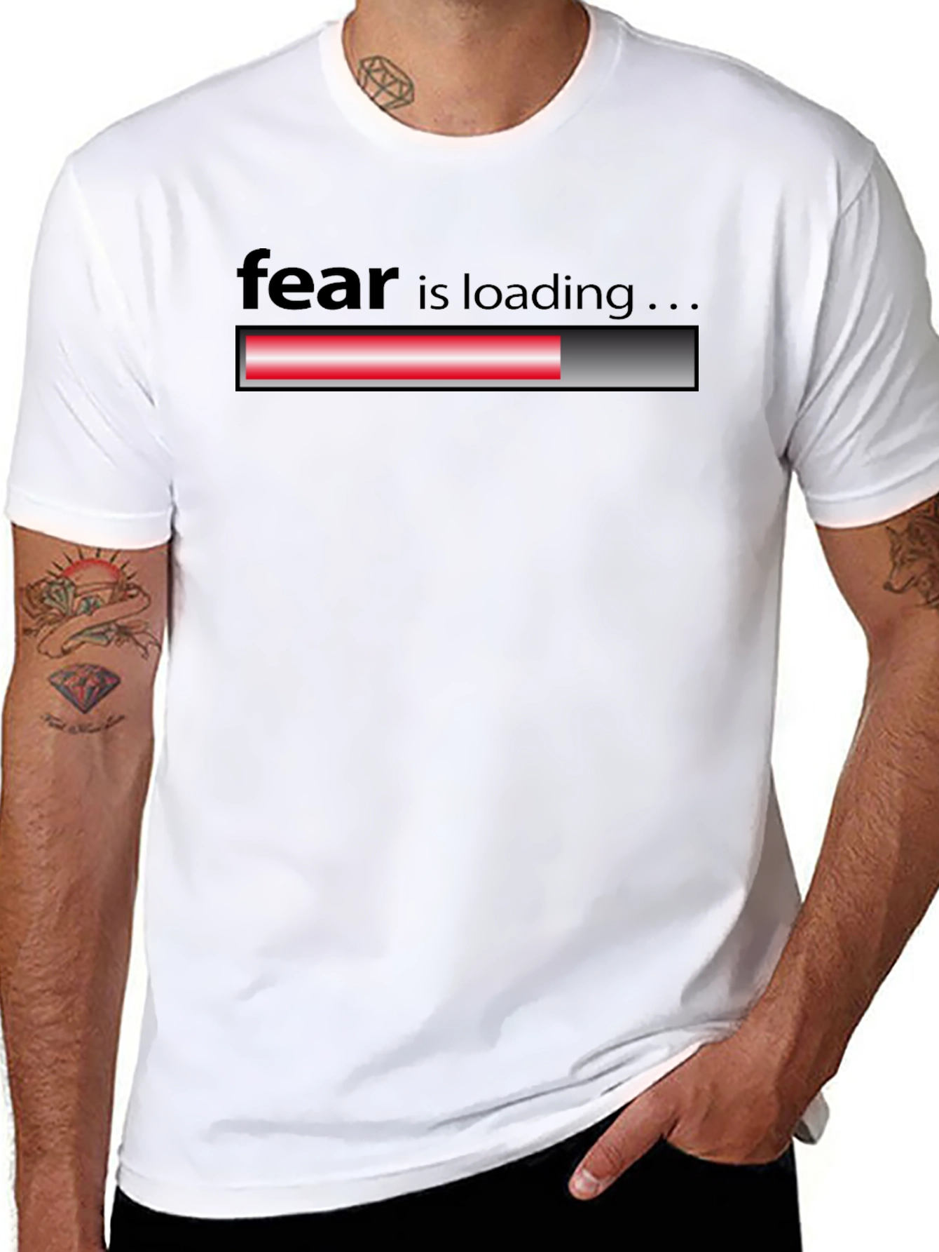 Fear Loading Black T-Shirt - Mens Graphic Tee