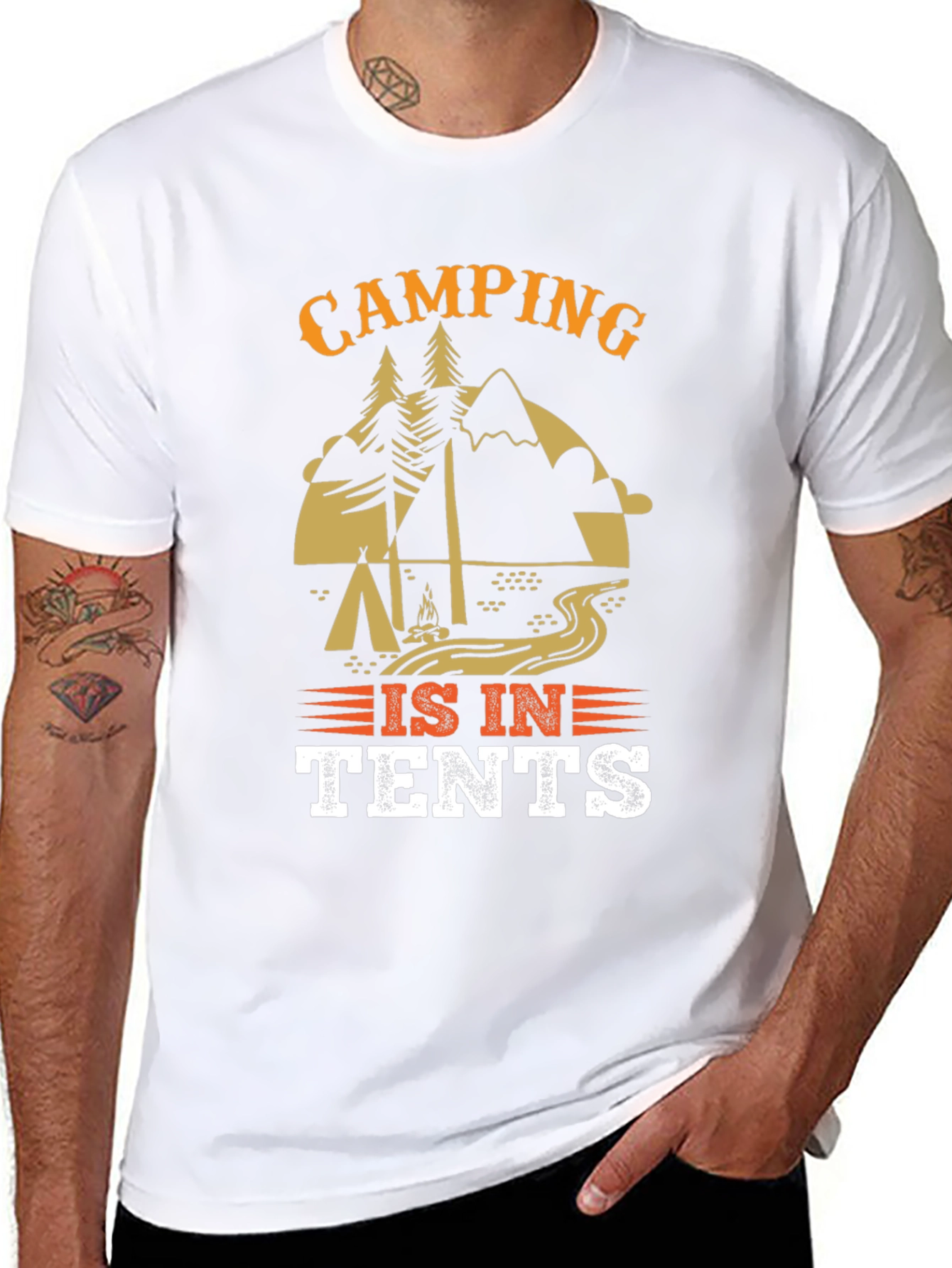Camping Is In Tents Graphic Tee