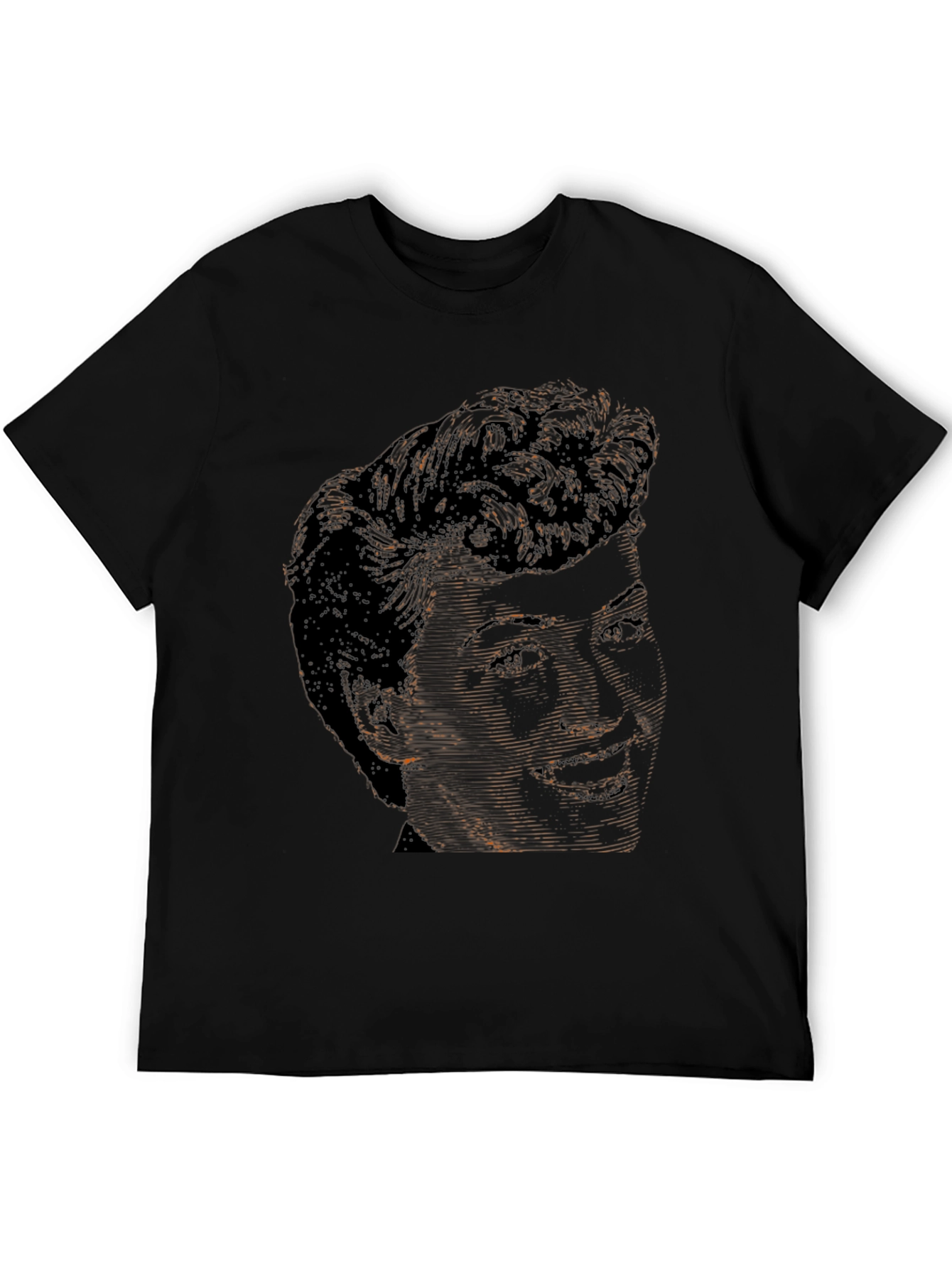 Retro Portrait Black T-Shirt