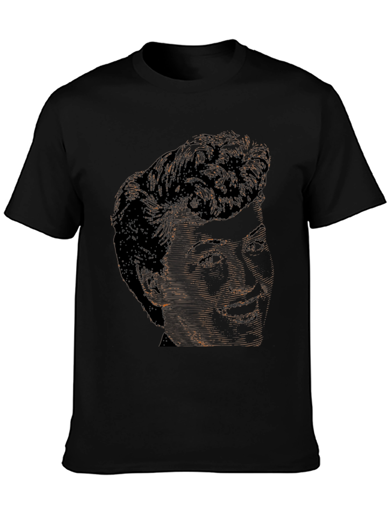 Retro Portrait Black T-Shirt