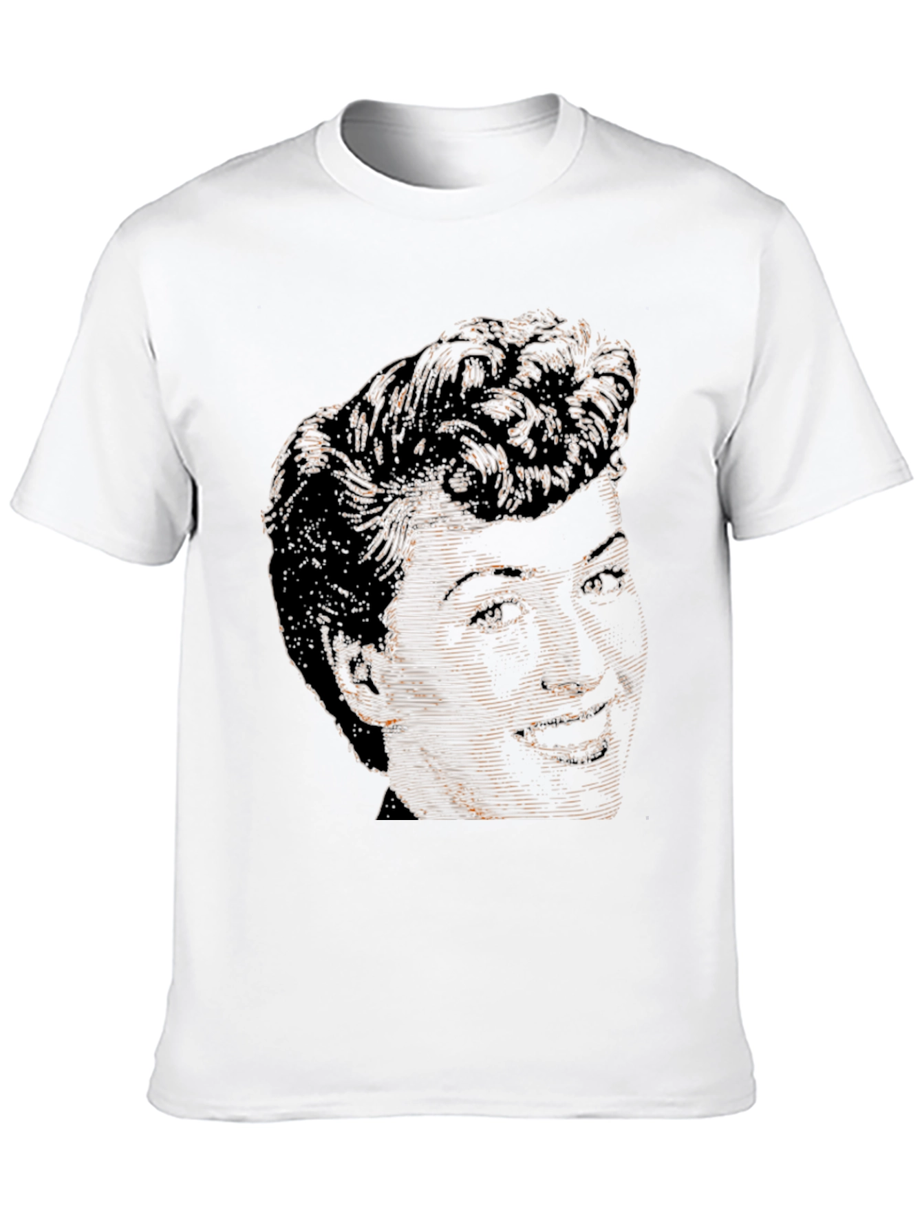 Retro Portrait Black T-Shirt
