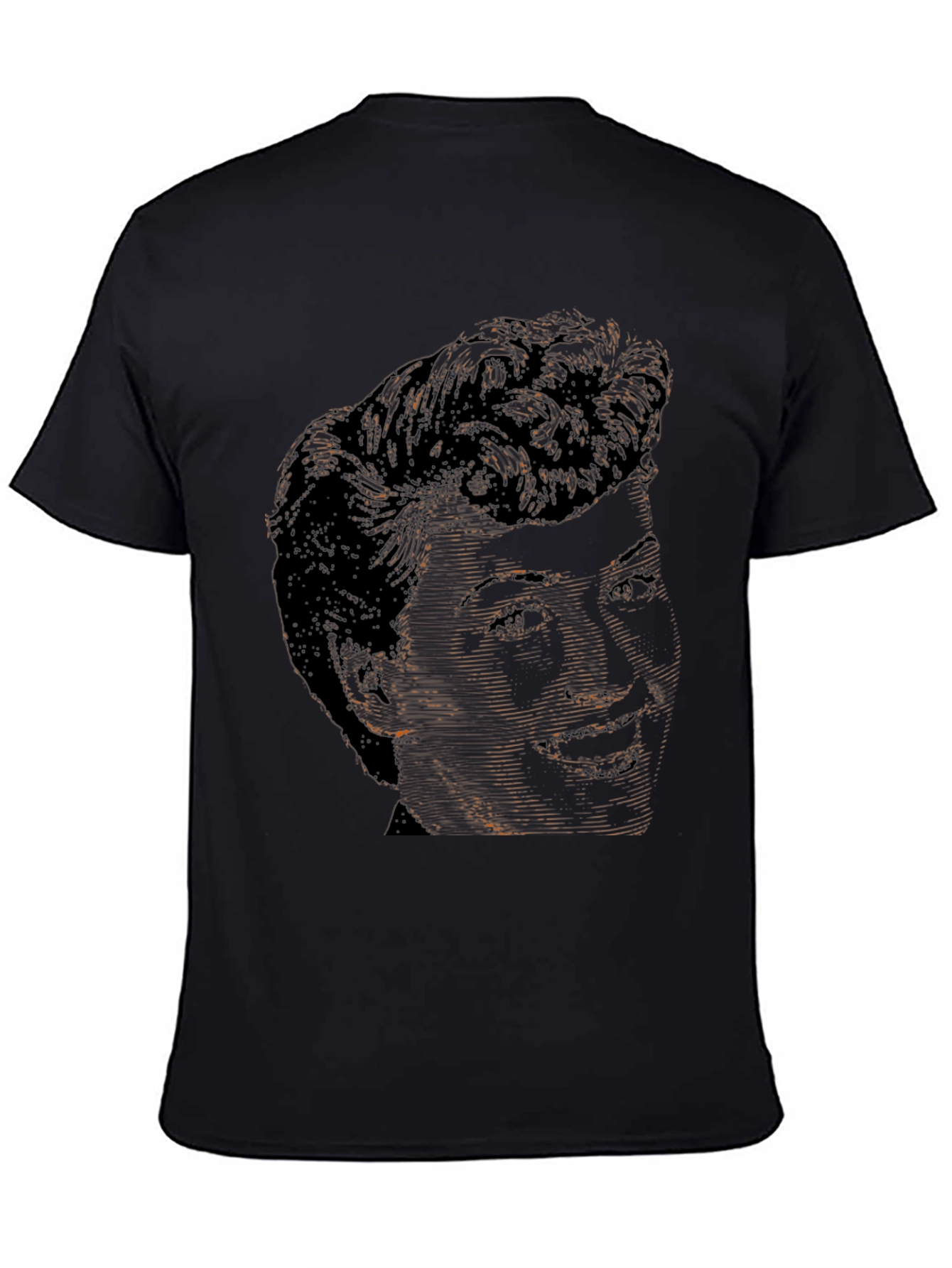 Retro Portrait Black T-Shirt