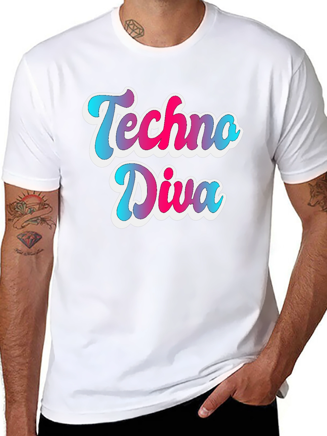 Techno Diva Gradient Graphic Tee