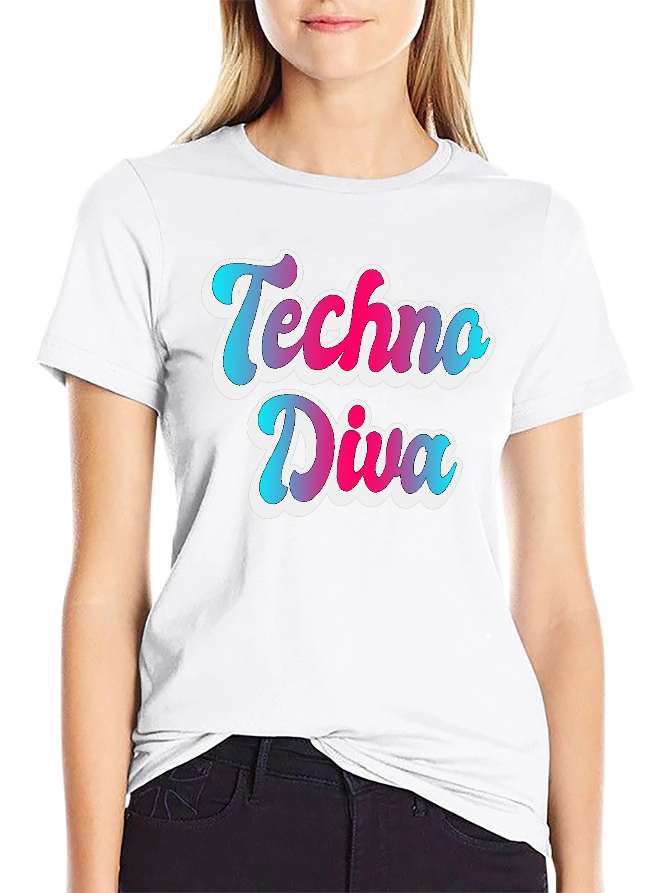 Techno Diva Gradient Graphic Tee