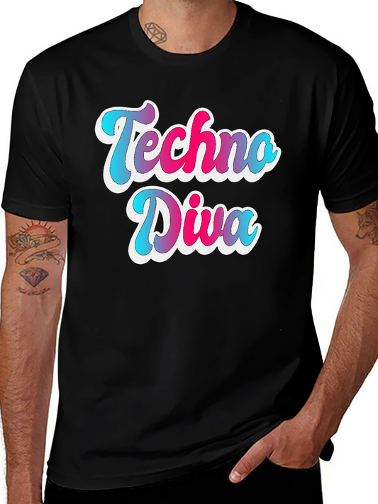 Techno Diva Gradient Graphic Tee
