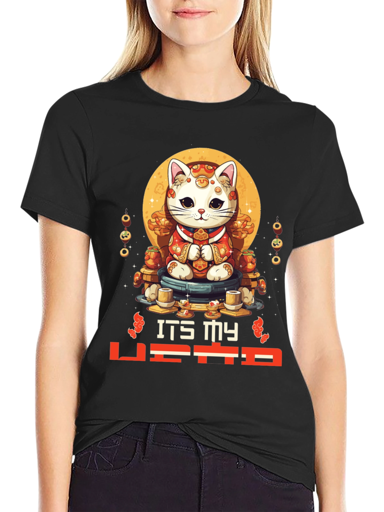 Lucky Cat T-Shirt - Its My Vibe