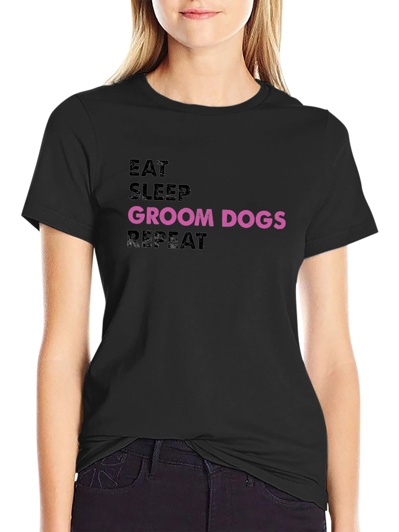 Eat Sleep Groom Dogs Repeat T-Shirt