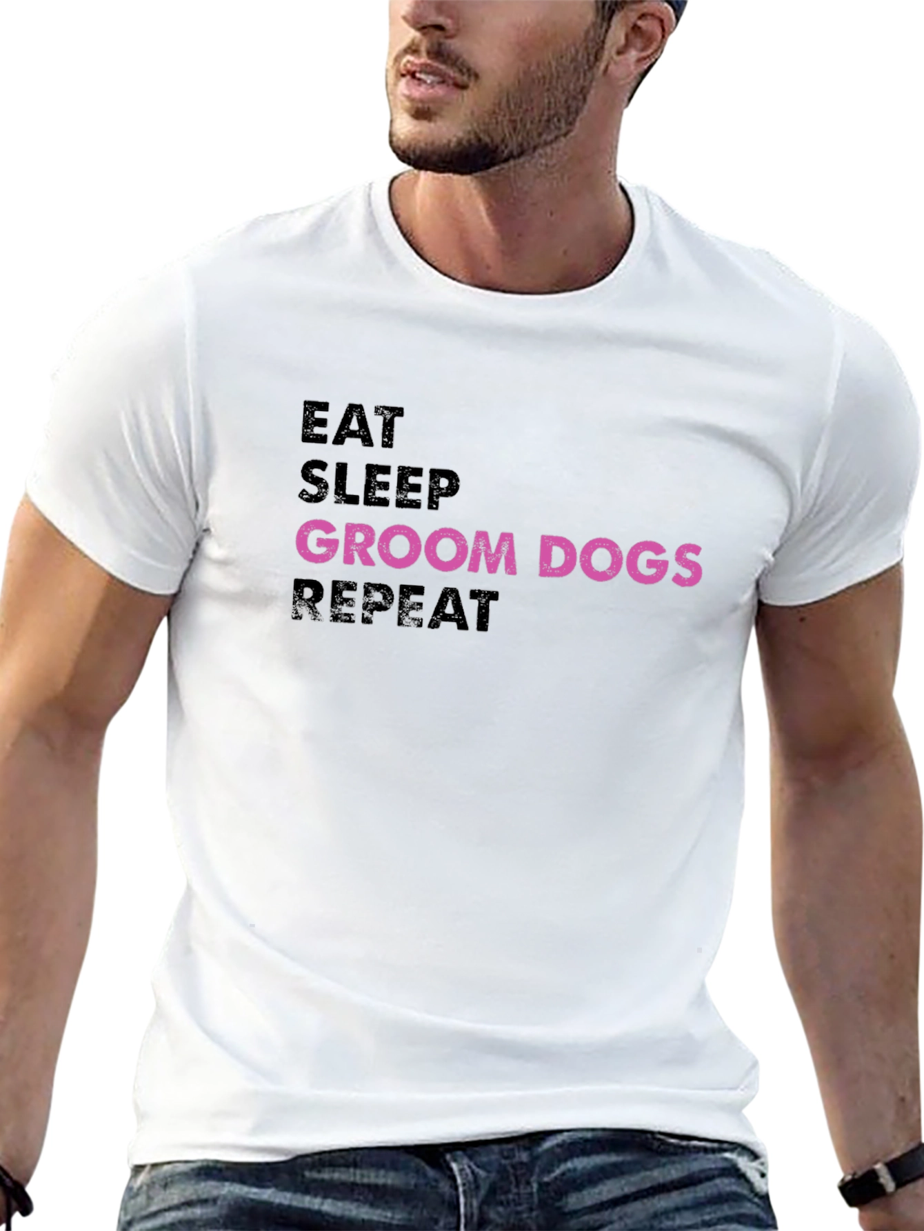 Eat Sleep Groom Dogs Repeat T-Shirt