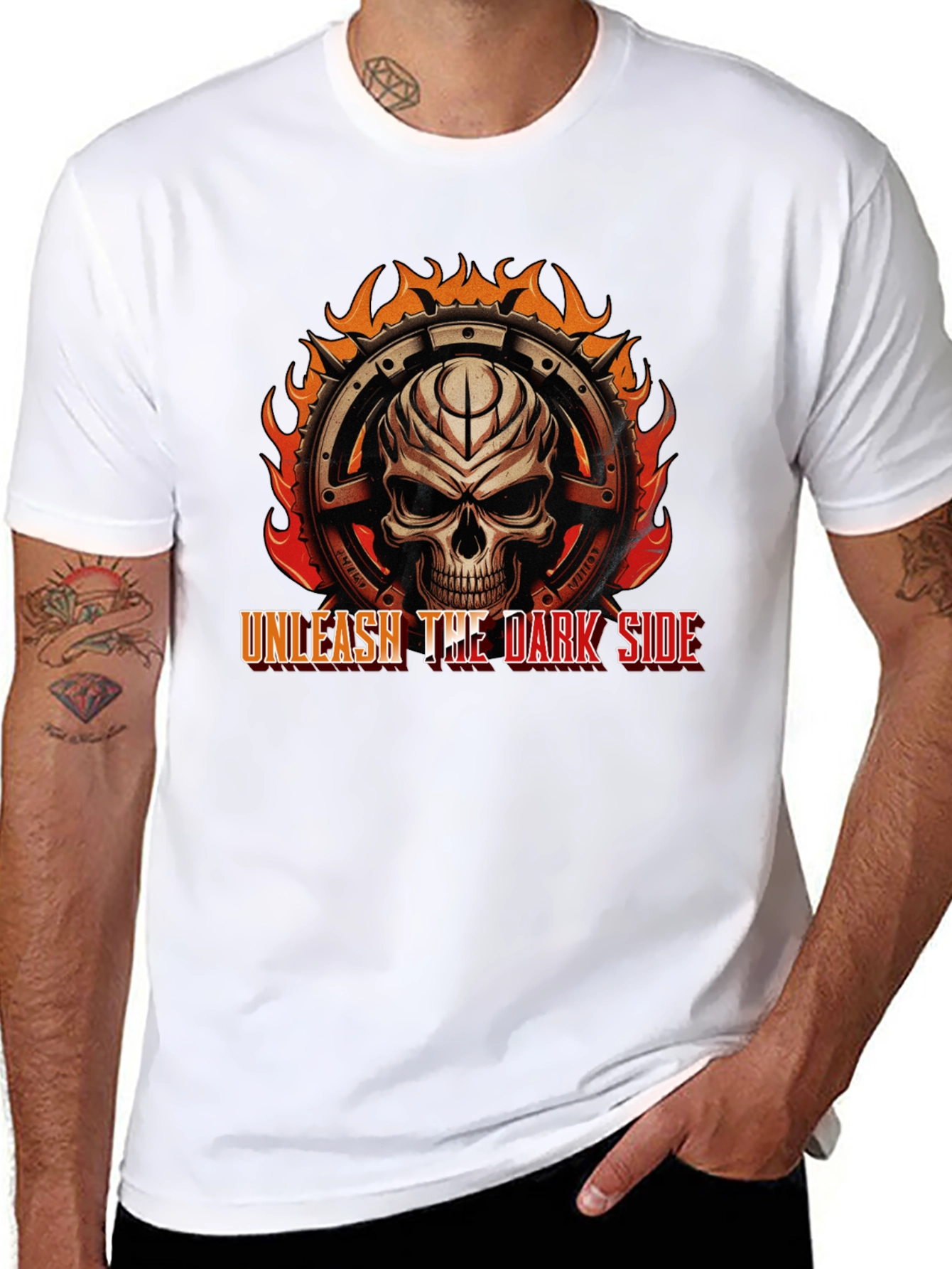 Unleash the Dark Side Skull Graphic Tee