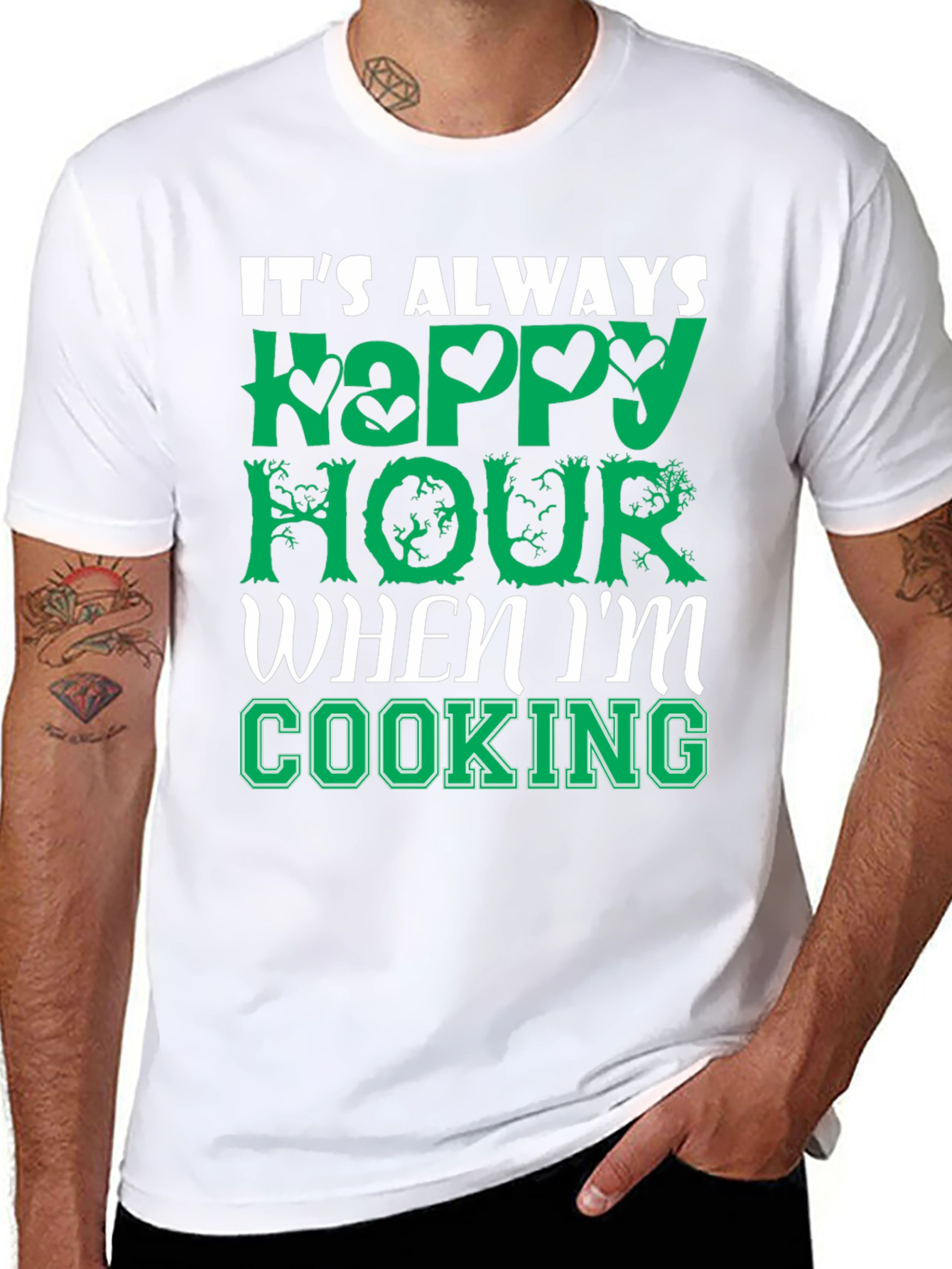 Happy Hour Cooking T-Shirt - Comfy Cotton Tee