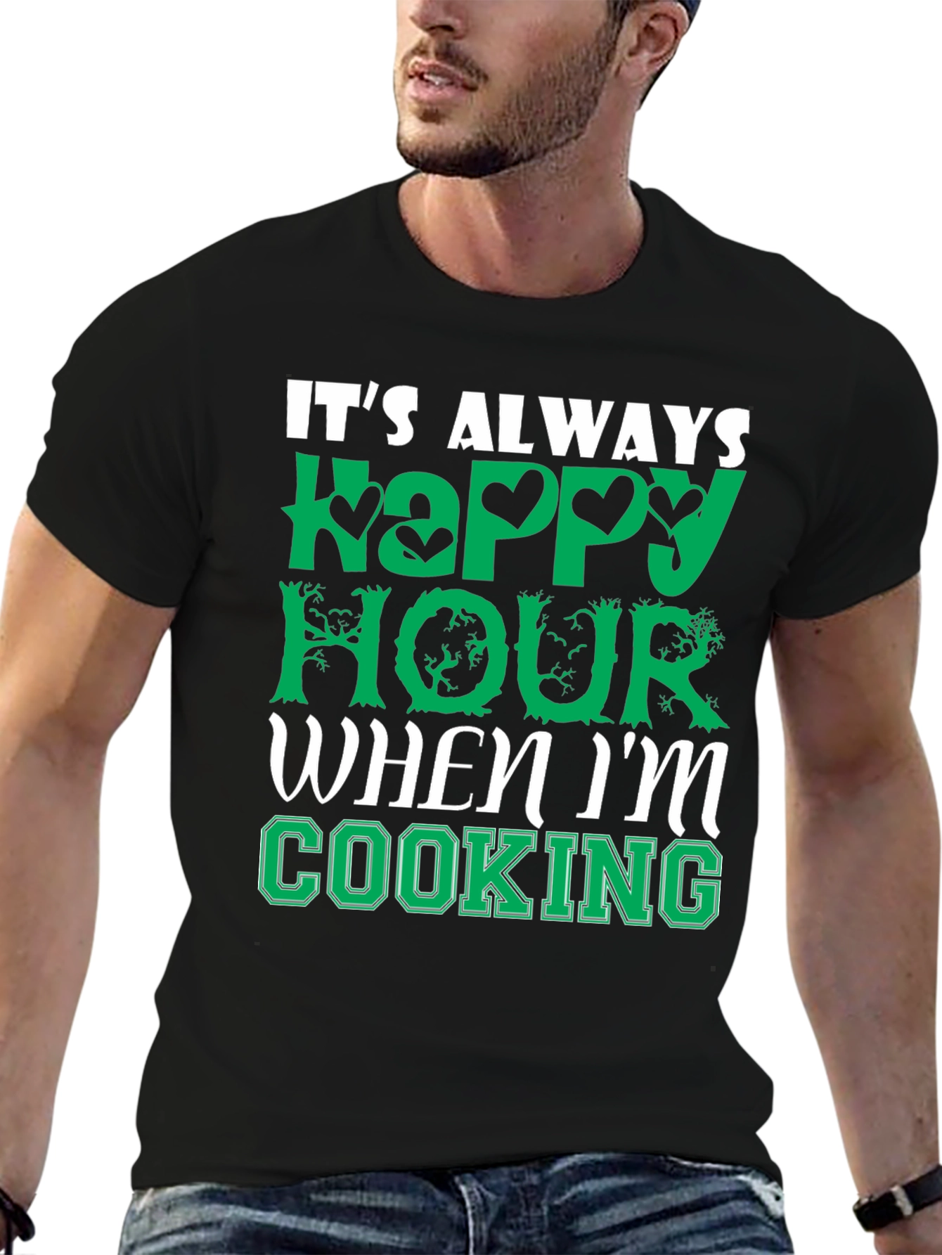 Happy Hour Cooking T-Shirt - Comfy Cotton Tee