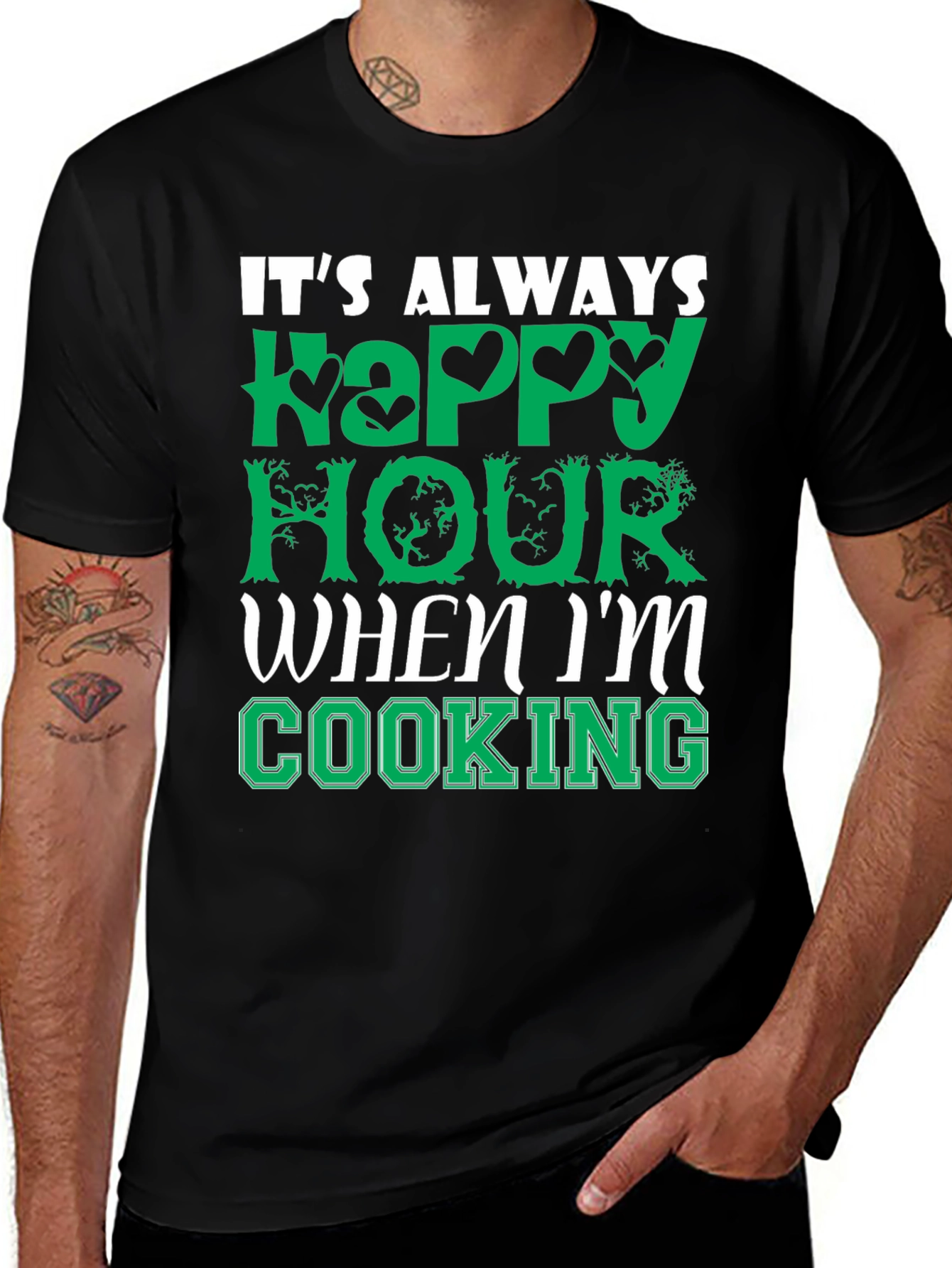 Happy Hour Cooking T-Shirt - Comfy Cotton Tee