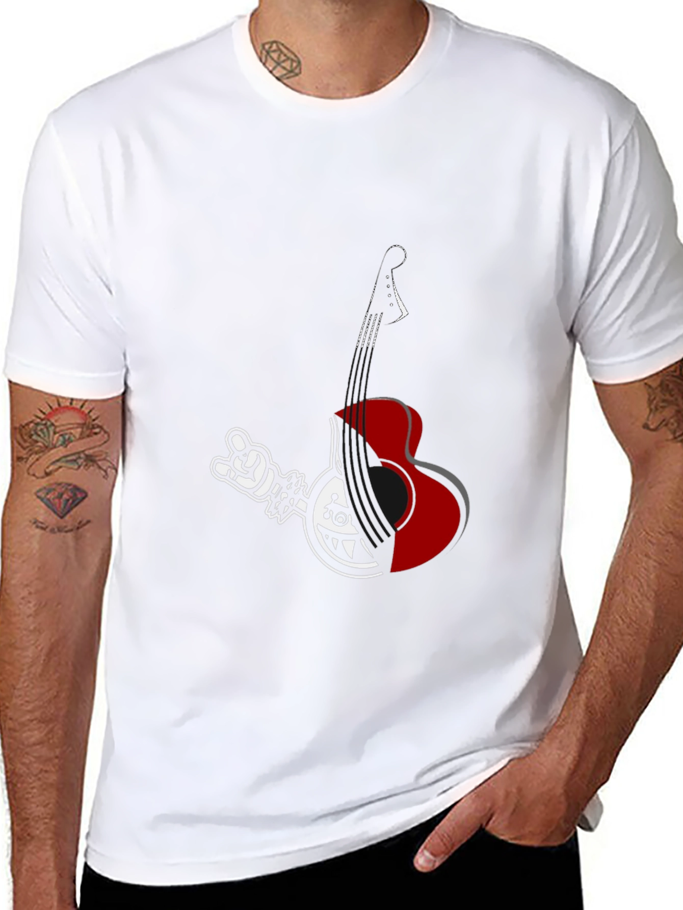 Rock Guitar Graphic T-Shirt - Cool Casual Tee