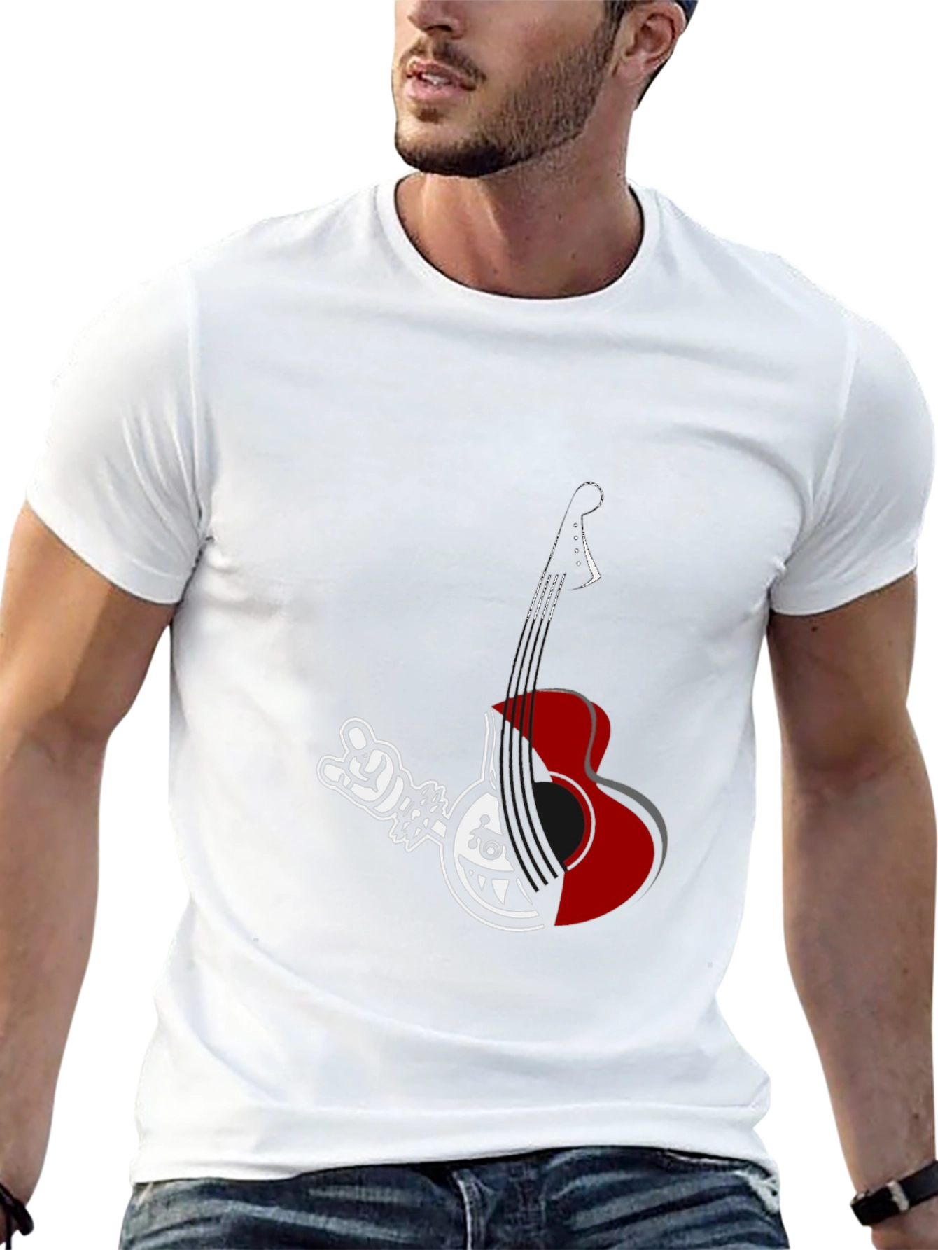 Rock Guitar Graphic T-Shirt - Cool Casual Tee