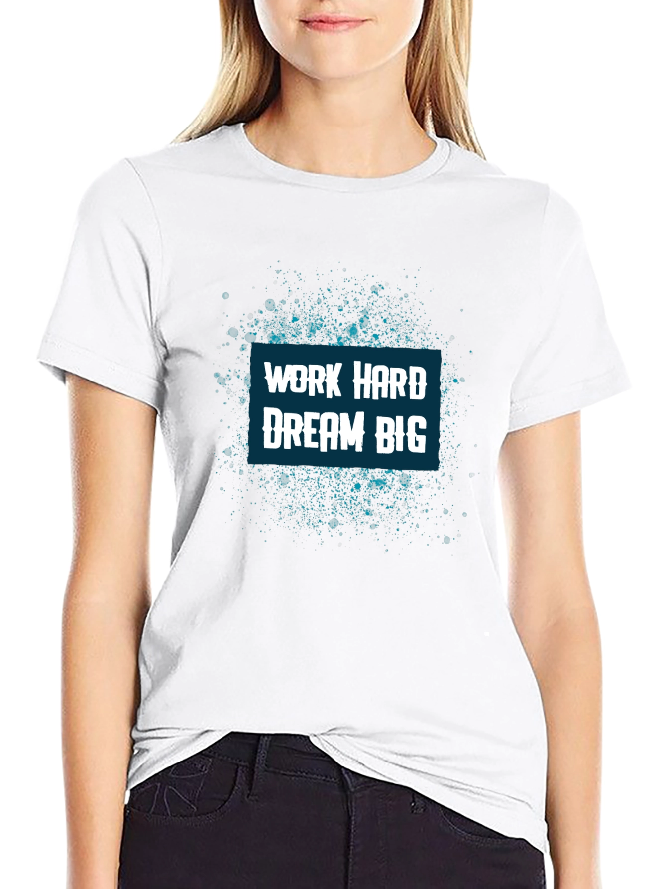 Work Hard Dream Big Graphic Tee - Black