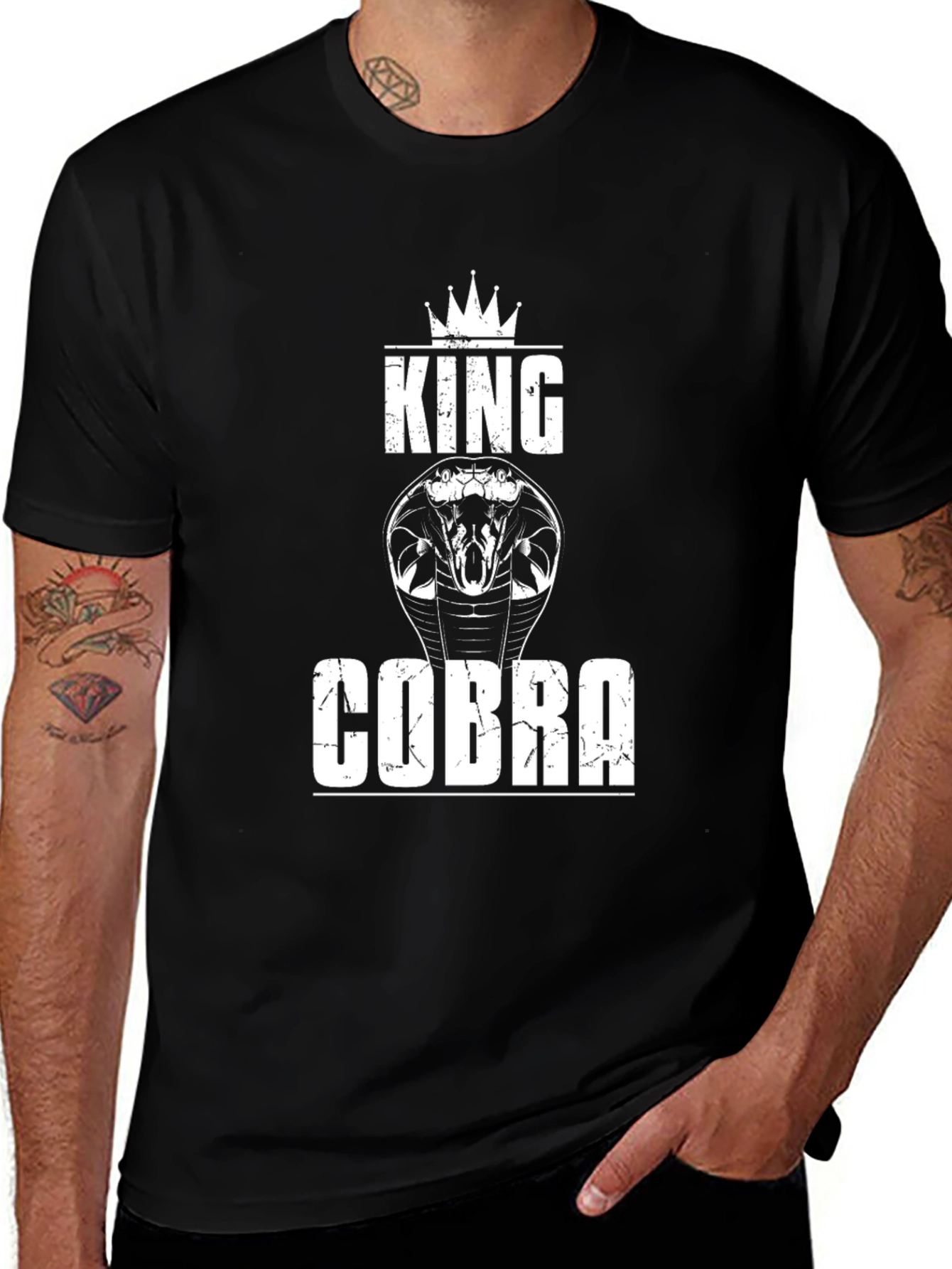 King Cobra Graphic T-Shirt - Mens Black Tee