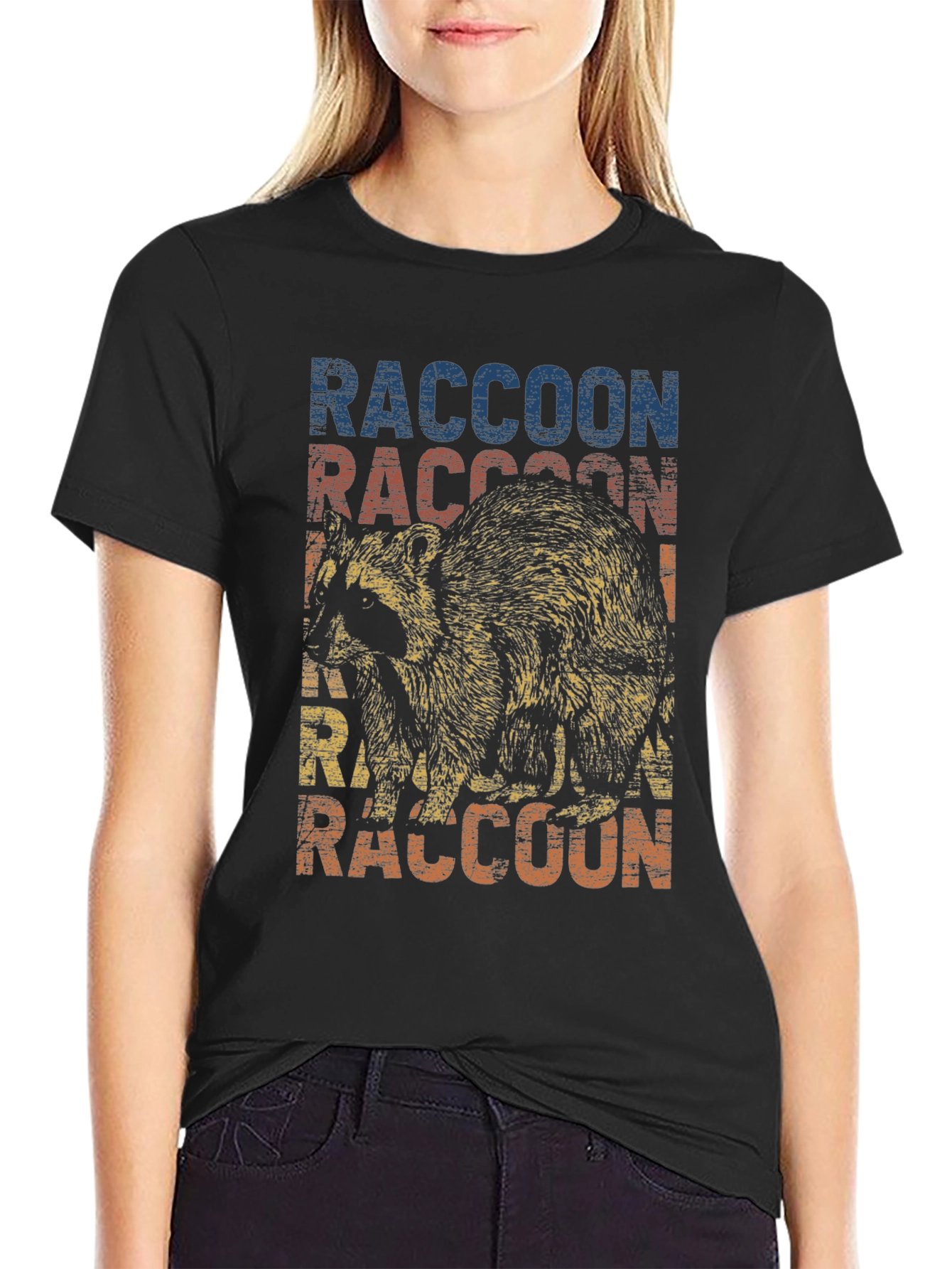 Retro Raccoon Graphic T-Shirt - Cool Animal Tee