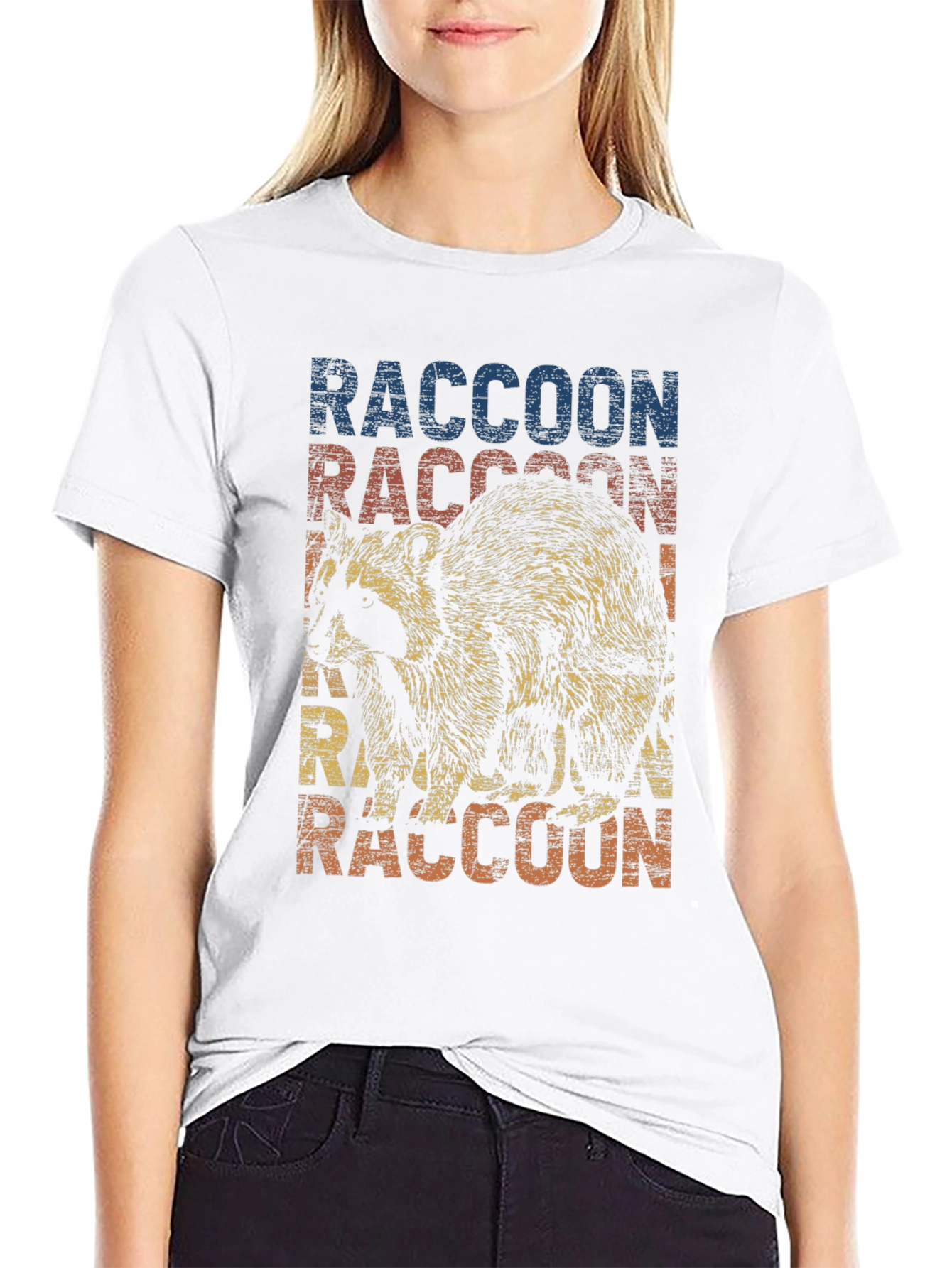 Retro Raccoon Graphic T-Shirt - Cool Animal Tee